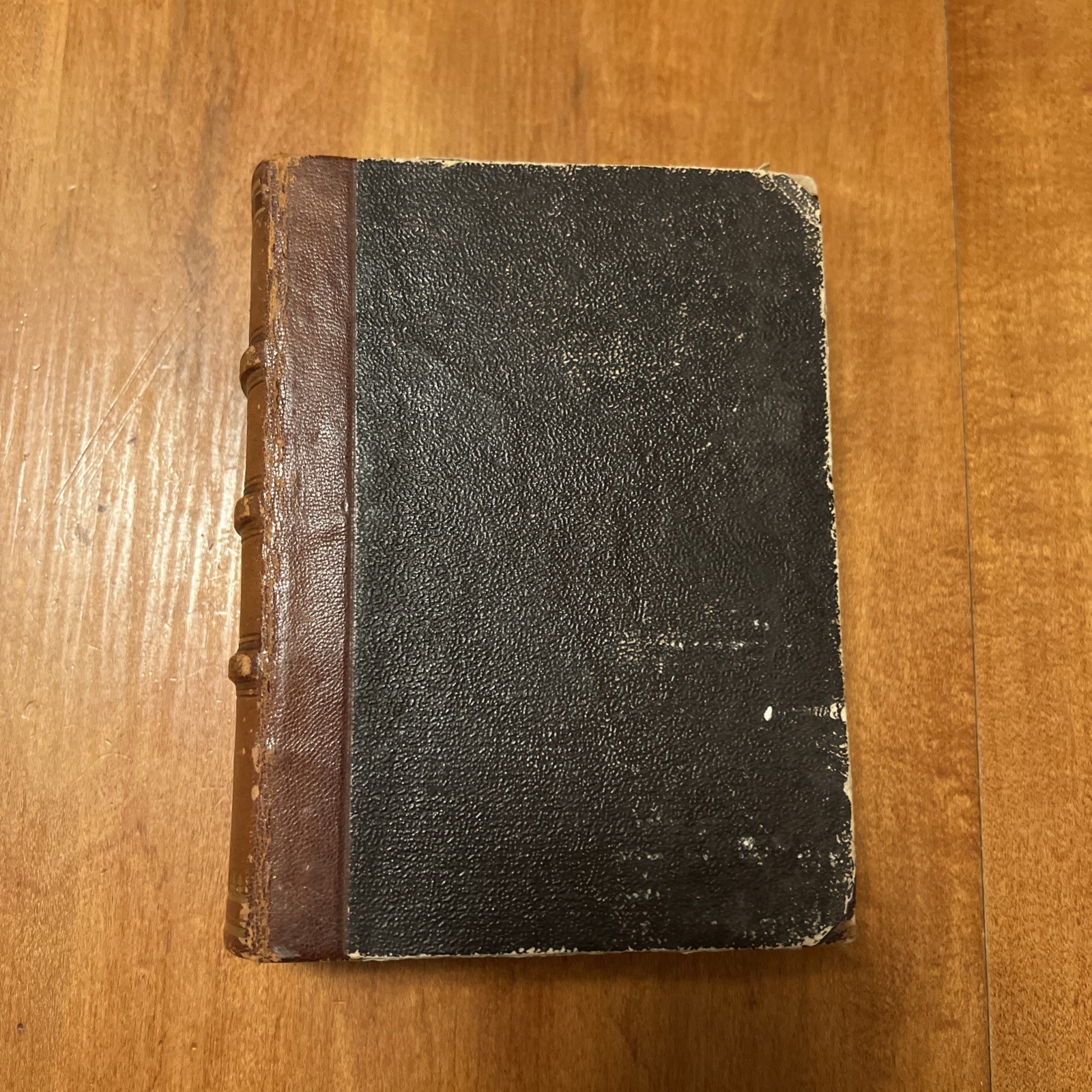 Rare 1855 F.W. Hackländer’s Werke Vol. 1 w/ Portrait, Adolf Krabbe, Half-Leather