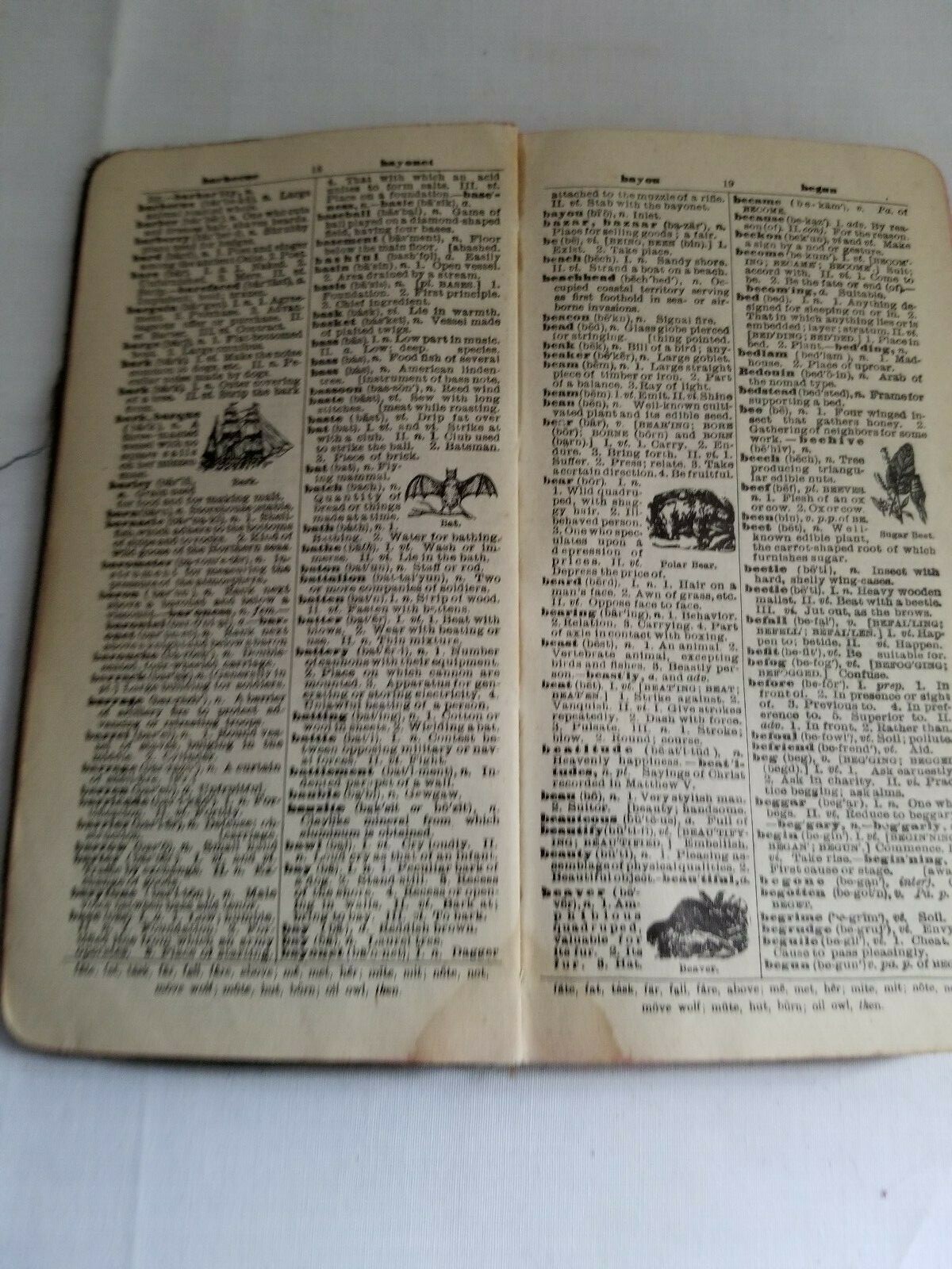 1945 Webster’s New Vest-Pocket Dictionary 6″ x 3″ Wilcox & Follett Co 284 pages