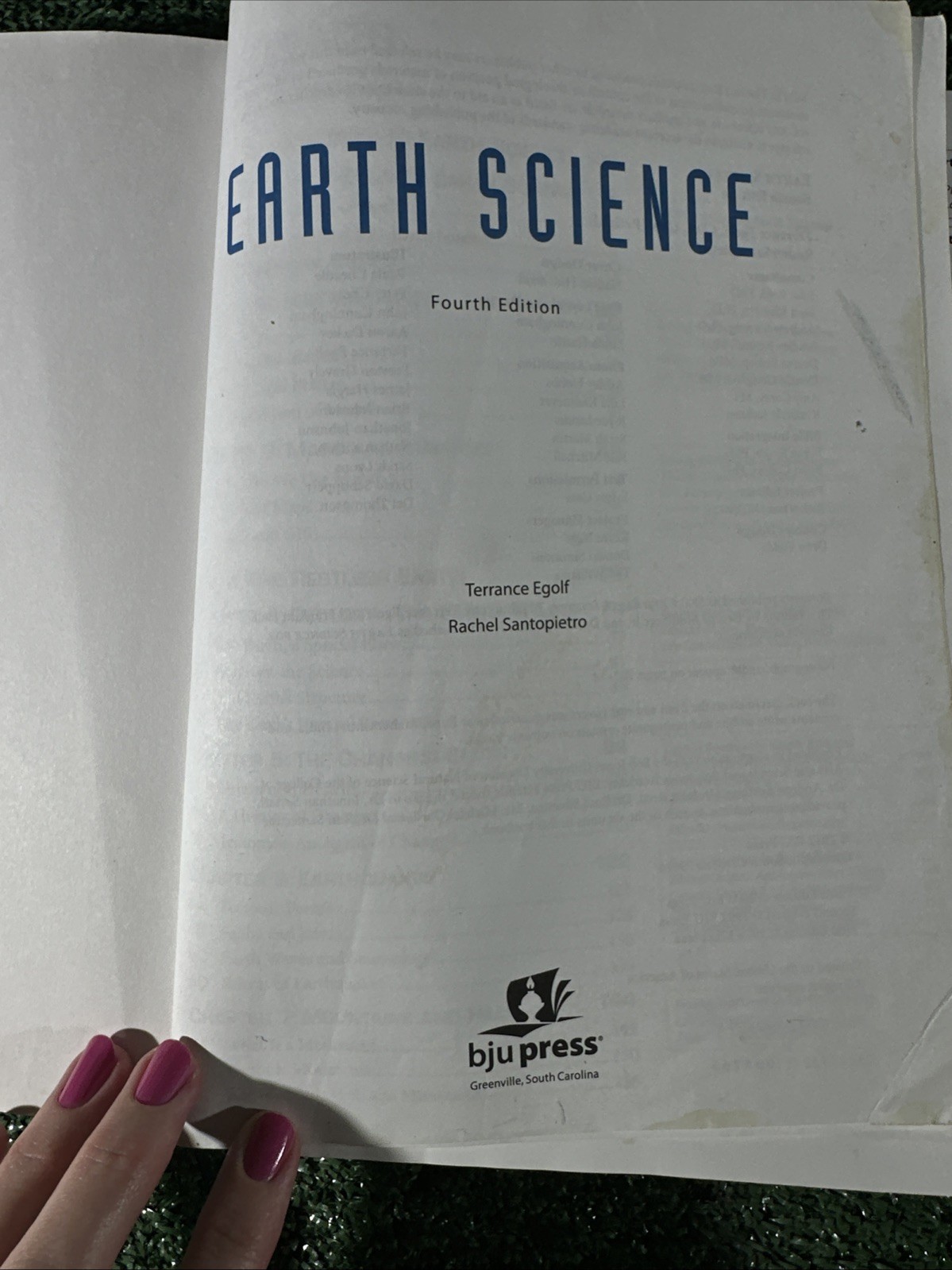 Earth Science Student Text 4th Edition by BJU Press