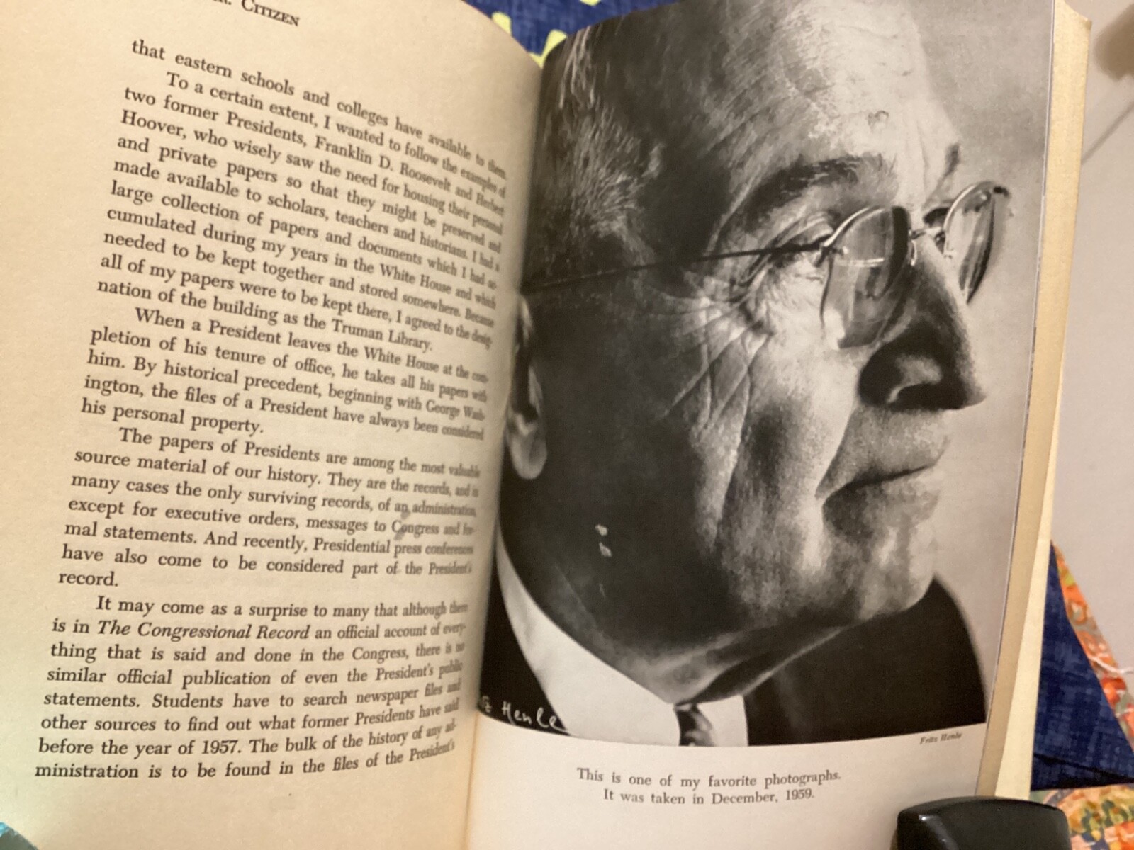 MR. CITIZEN-1960 HC/DJ by PRESIDENT HARRY S. TRUMAN, VG COND, 315 PAGES/FREE P&H