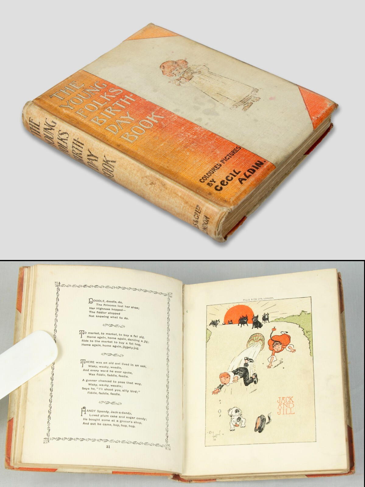 Cecil Aldin children’s diary 1902 – colour plates – Young Folks Birthday Book