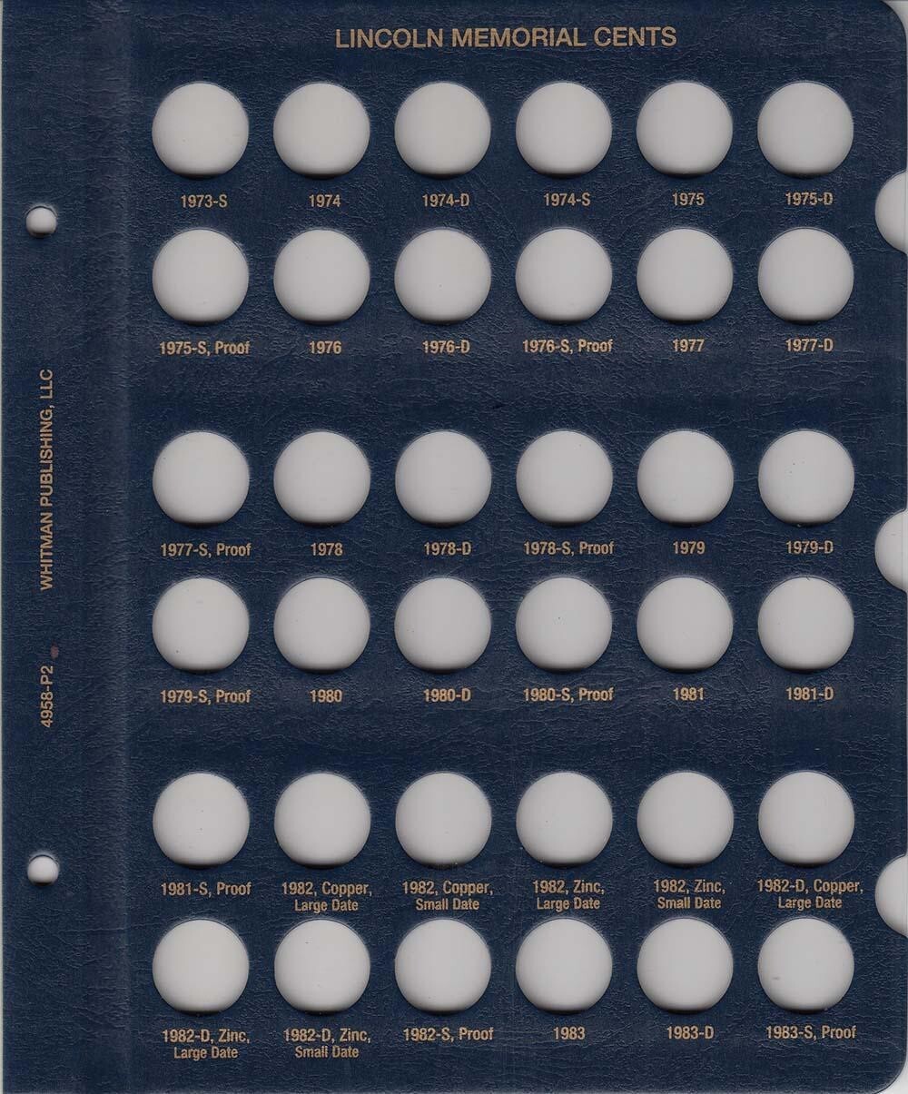 Lincoln Memorial Cents 1959-2008 Coin Album Whitman 4958 New US Free Shipping