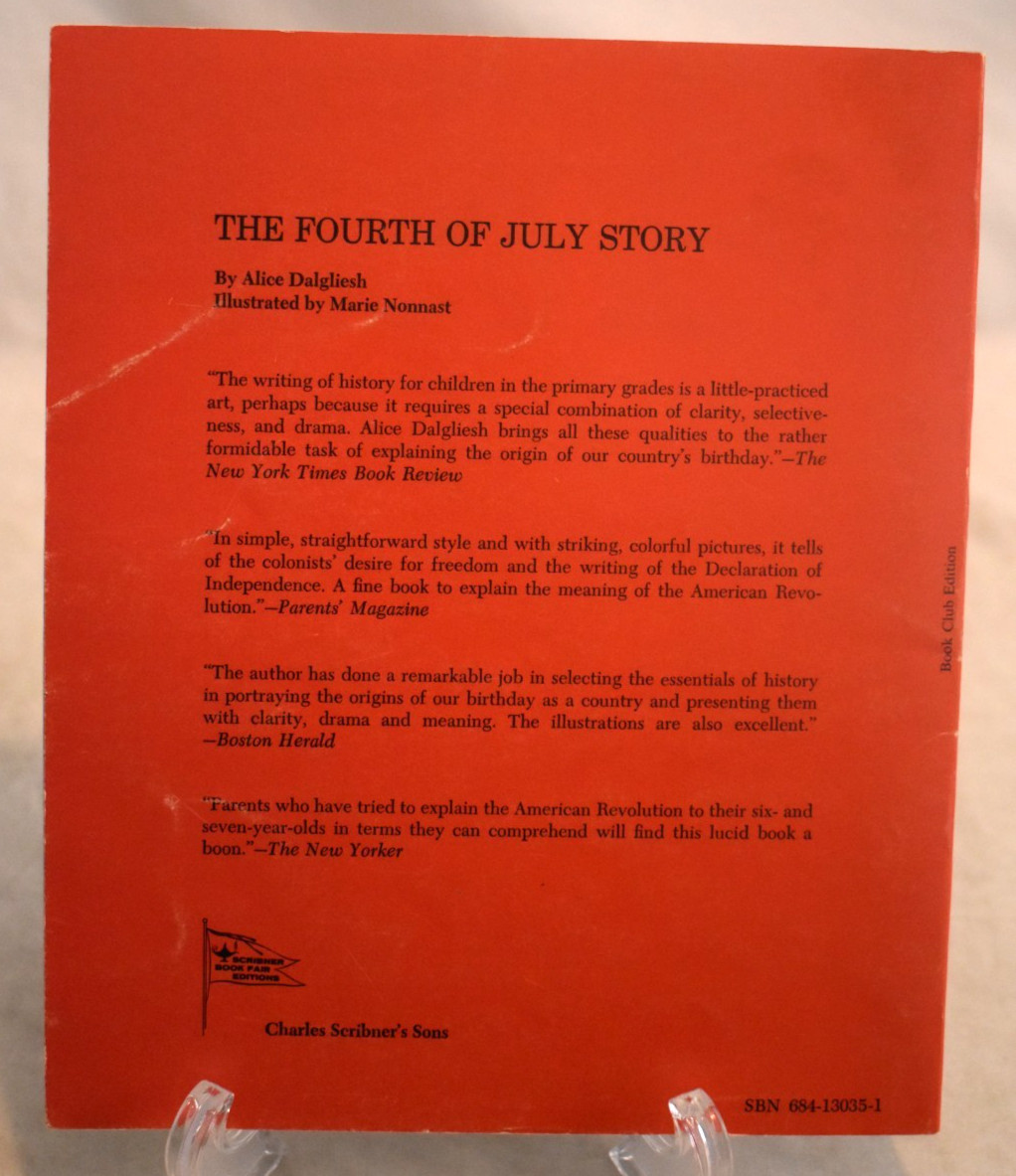The Fourth of July Story by Alice Dalgliesh Trade Paperback Scribner’s Sons 1956