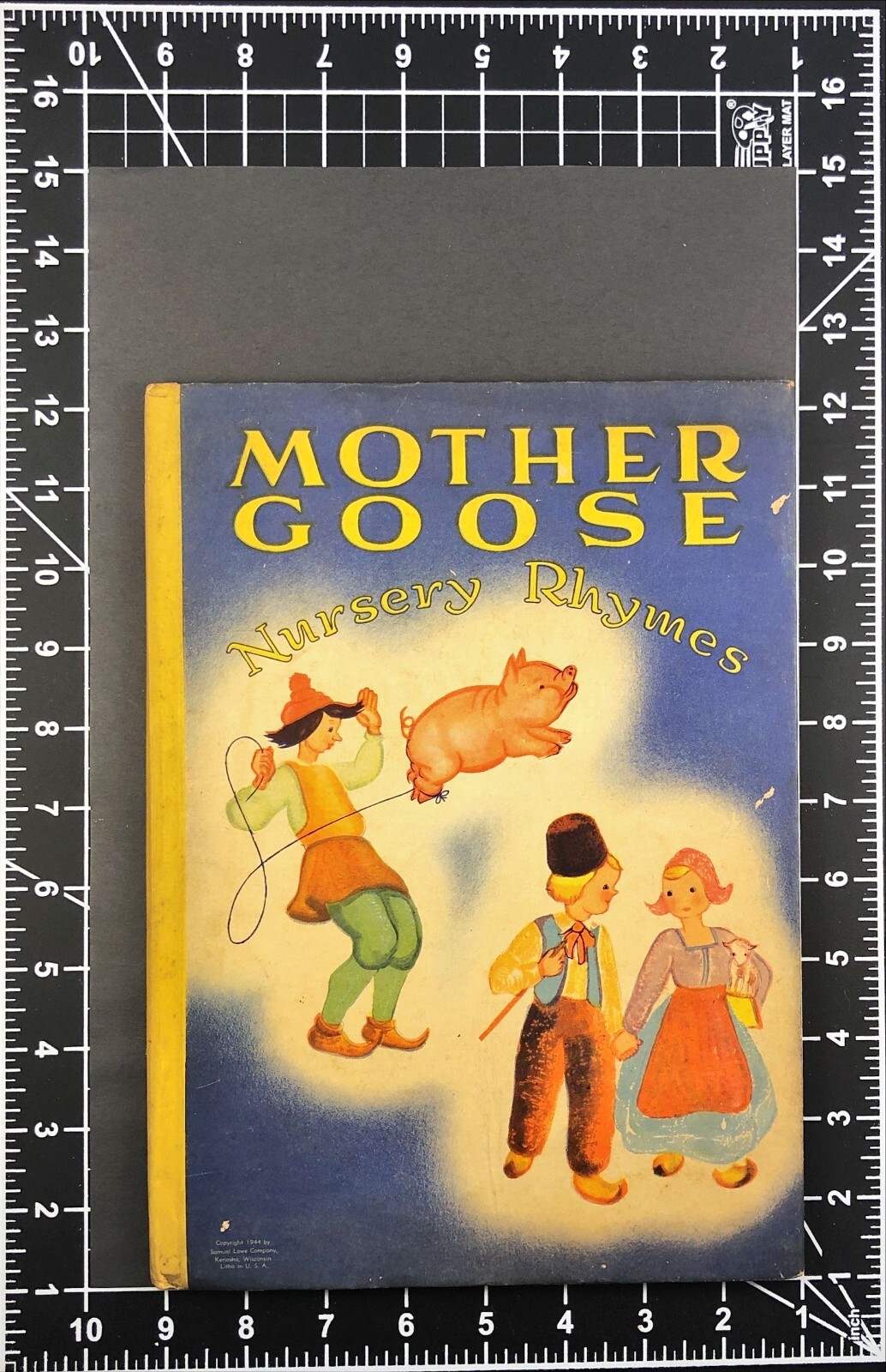 1944 Vintage Mother Nursery Rhymes Book Samuel Lowe Co. Kenosha WI