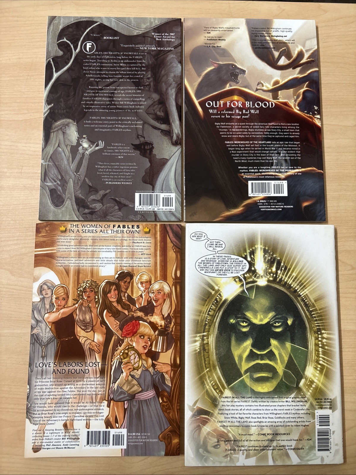 Lot 27 Fables Vol. 1-22 DC Vertigo Comics Complete Set Bill Willingham + Fairest