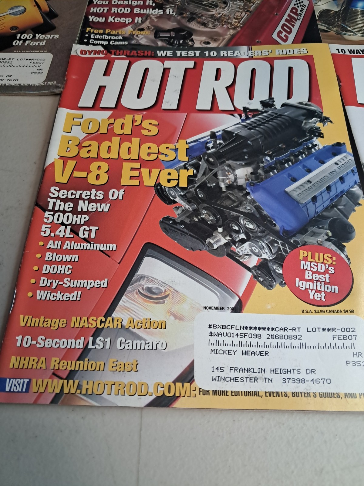 Vtg Lot Of 9 Hot Rod Magazines From 2003