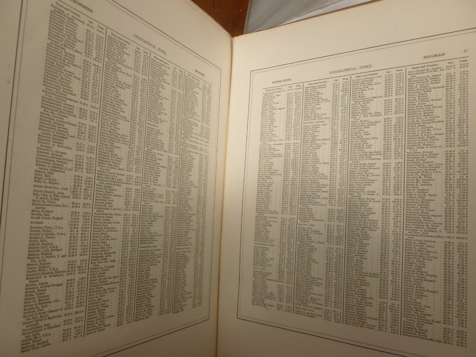 1885 – Stanford’s London Atlas of Universal Geography – 44 Colour Maps -Large HB