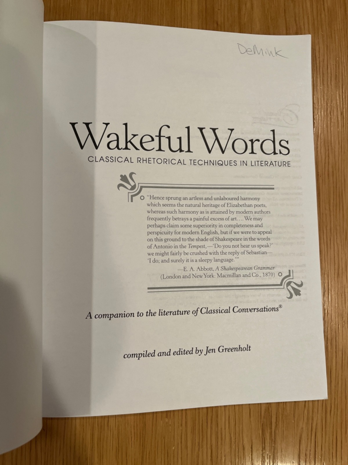 Wakeful Words, Classical Rhetorical Techniques In Literature, Excellent Conditio
