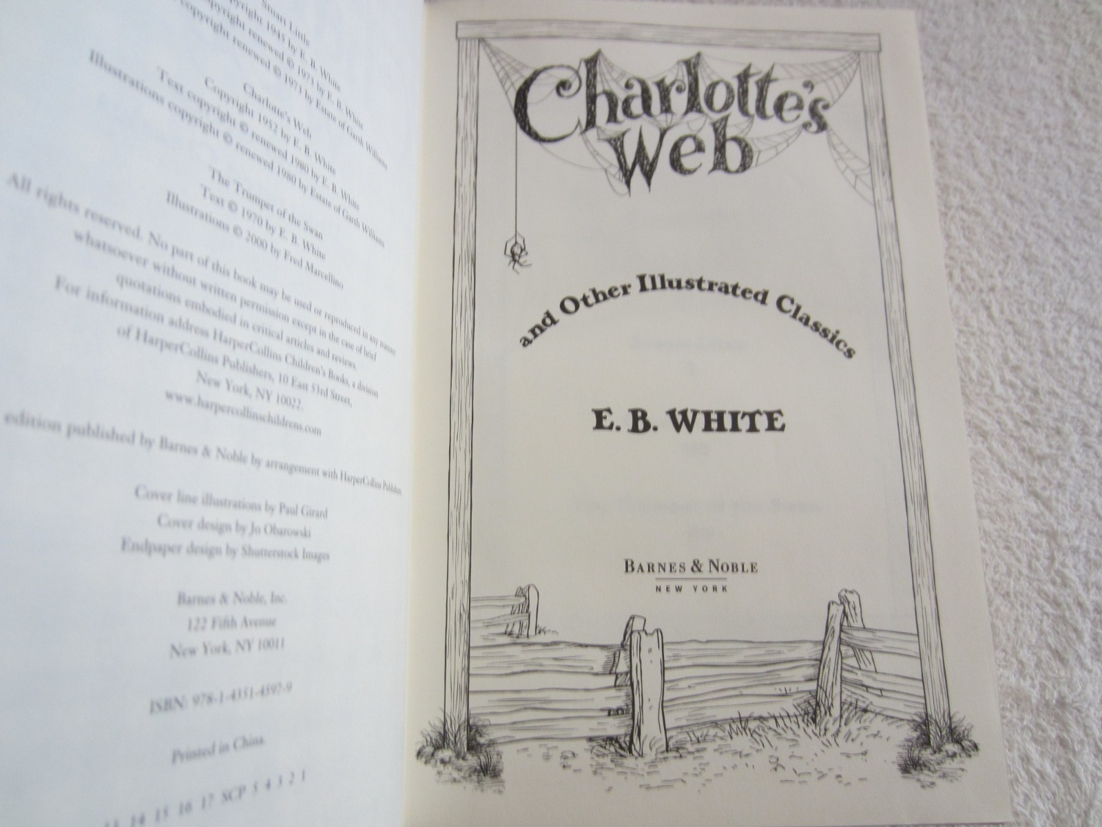 Charlotte’s Web Other Illustrated Classics by E.B. White – 2013 Barnes and Noble