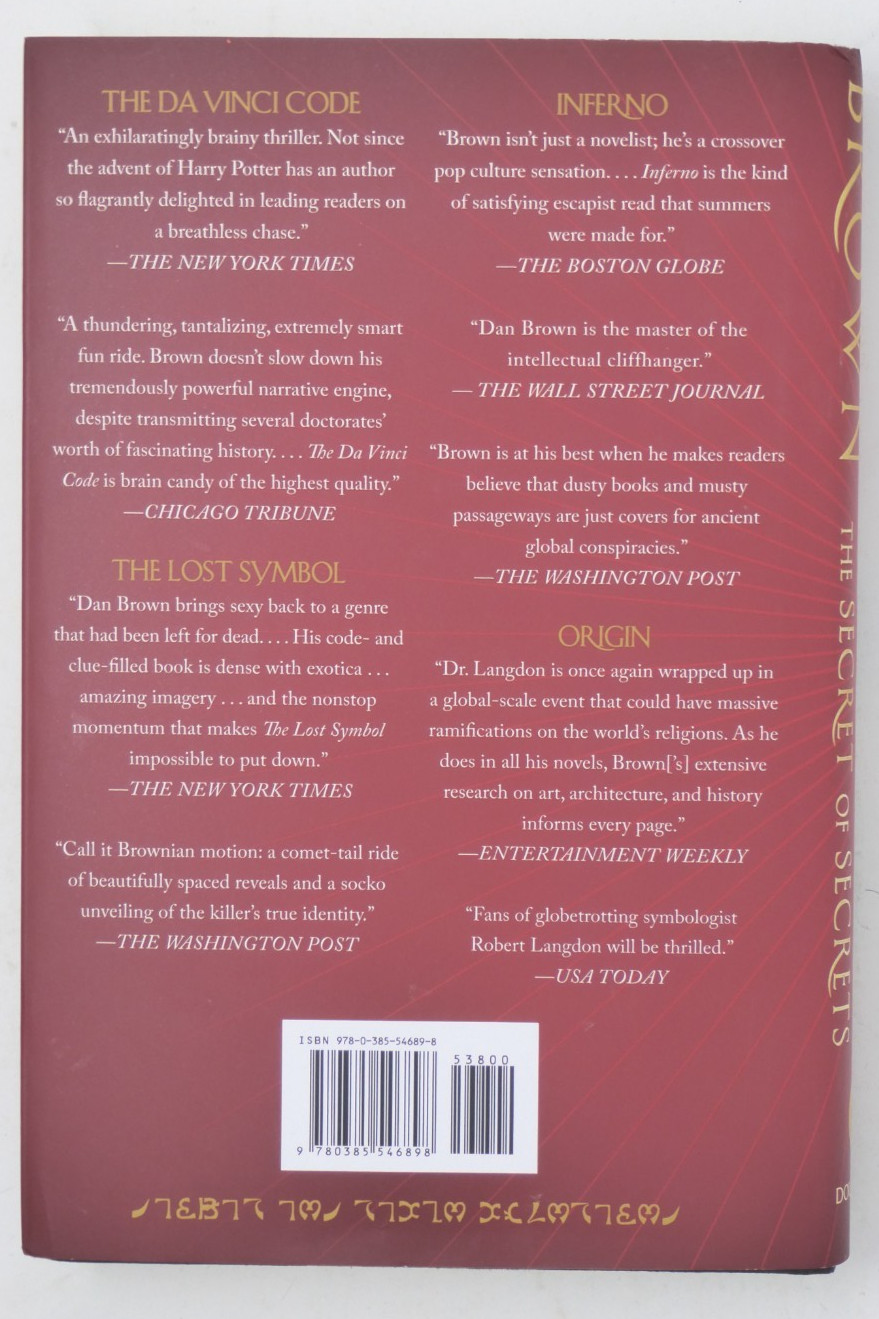 Secret of Secrets : A Novel by Dan Brown (2025, Hardcover)