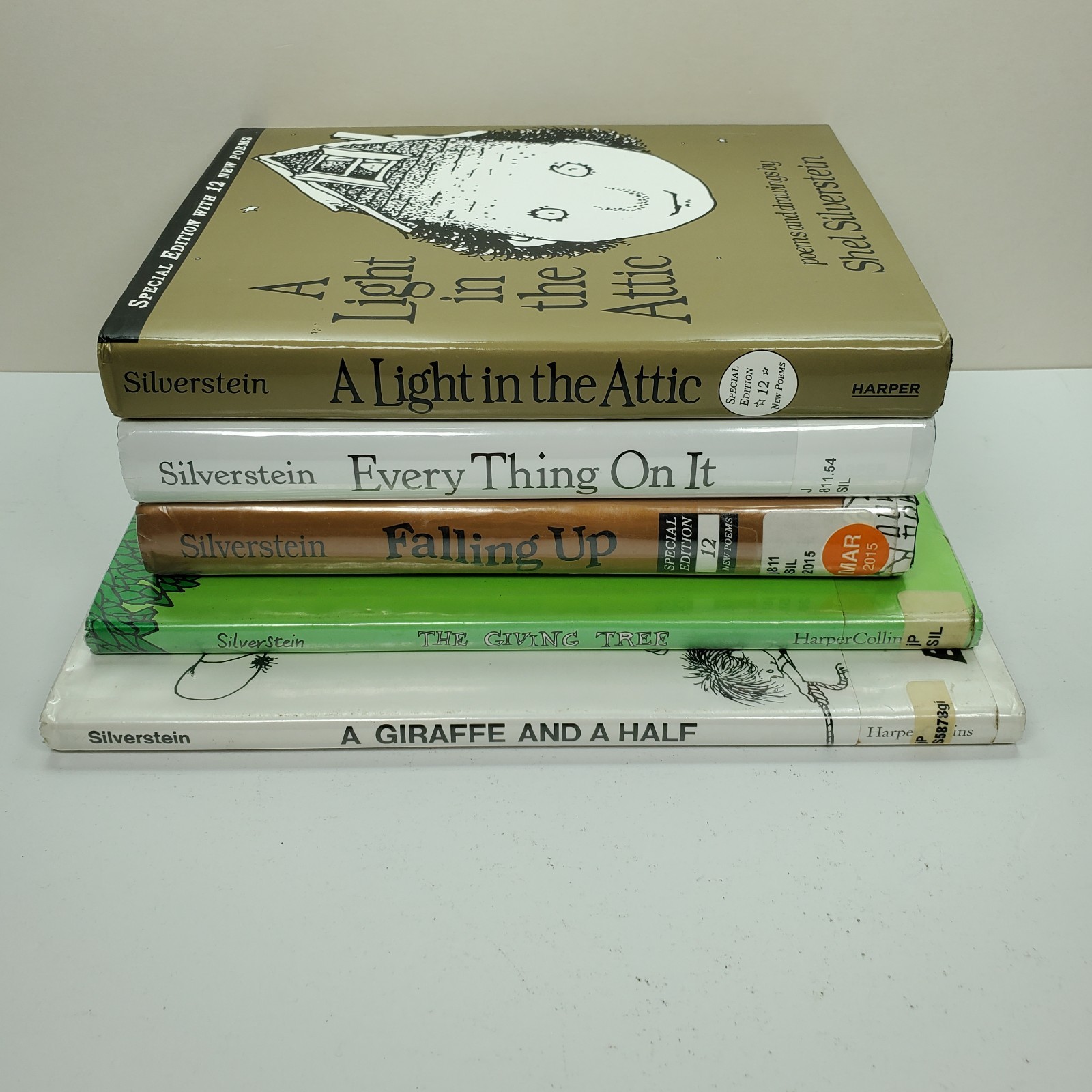 Shel Silverstein Hardcover Lot of 5 Every Thing On It, A Light in the Attic ++