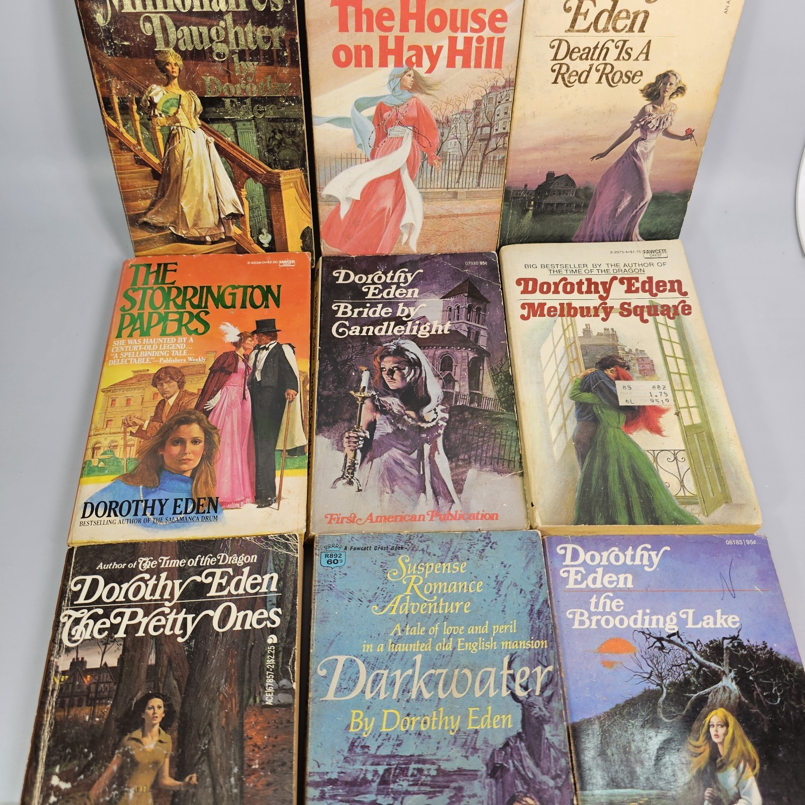 9 Dorothy Eden Gothic Romance Paperback Books Lot Bundle Vintage