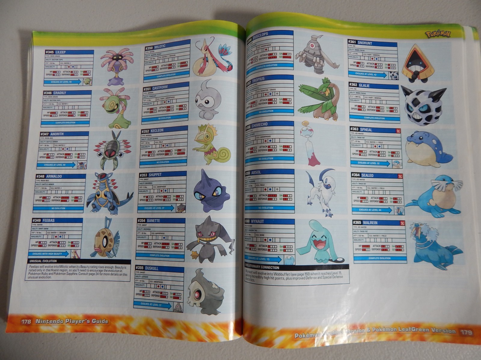 Official Nintendo POKEMON FireRed LeafGreen Strategy Guide GBA with COMBAT CHART