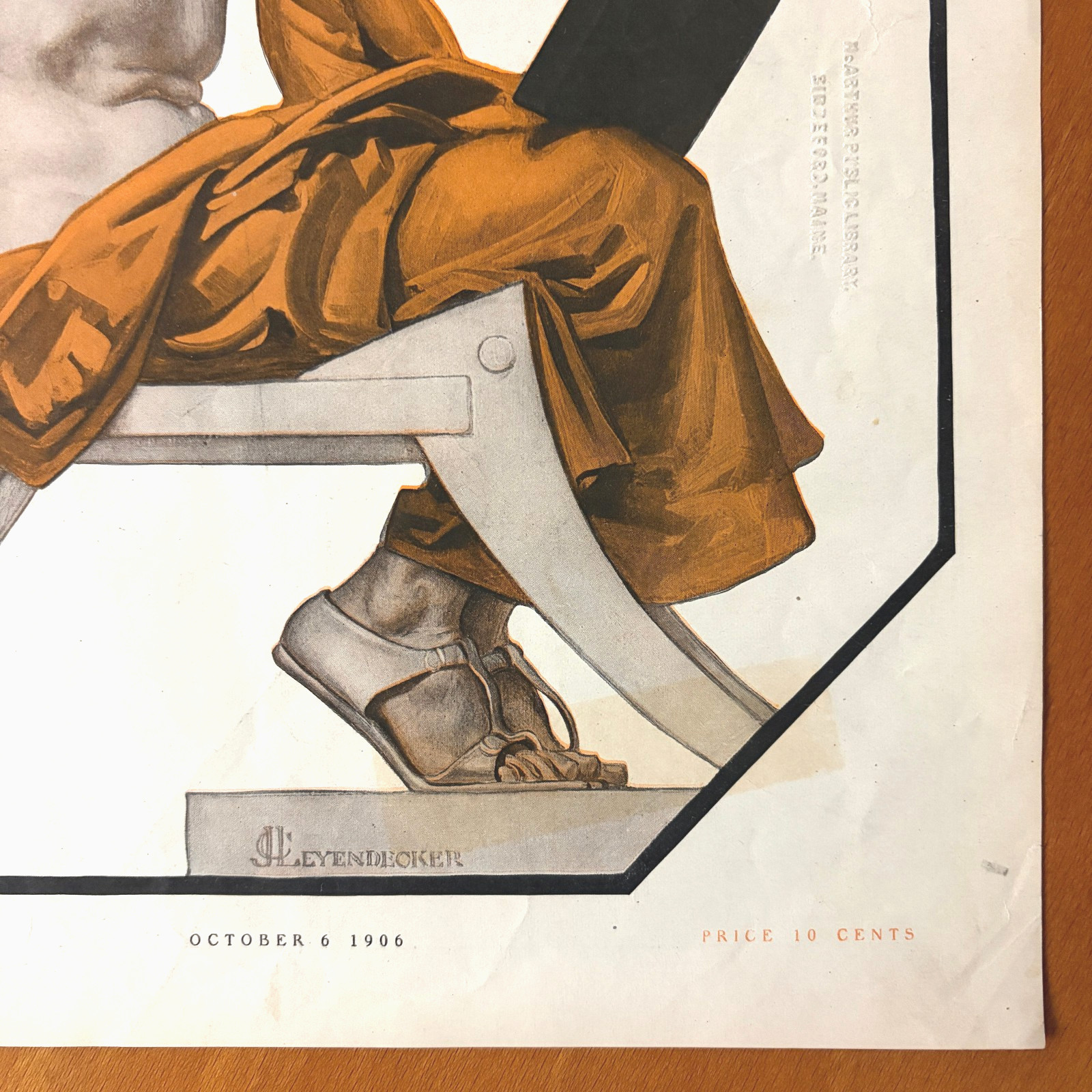 Collier’s Mag October 6 1906 Sexy SCRIBE – JC Leyendecker Art – from Bound Book