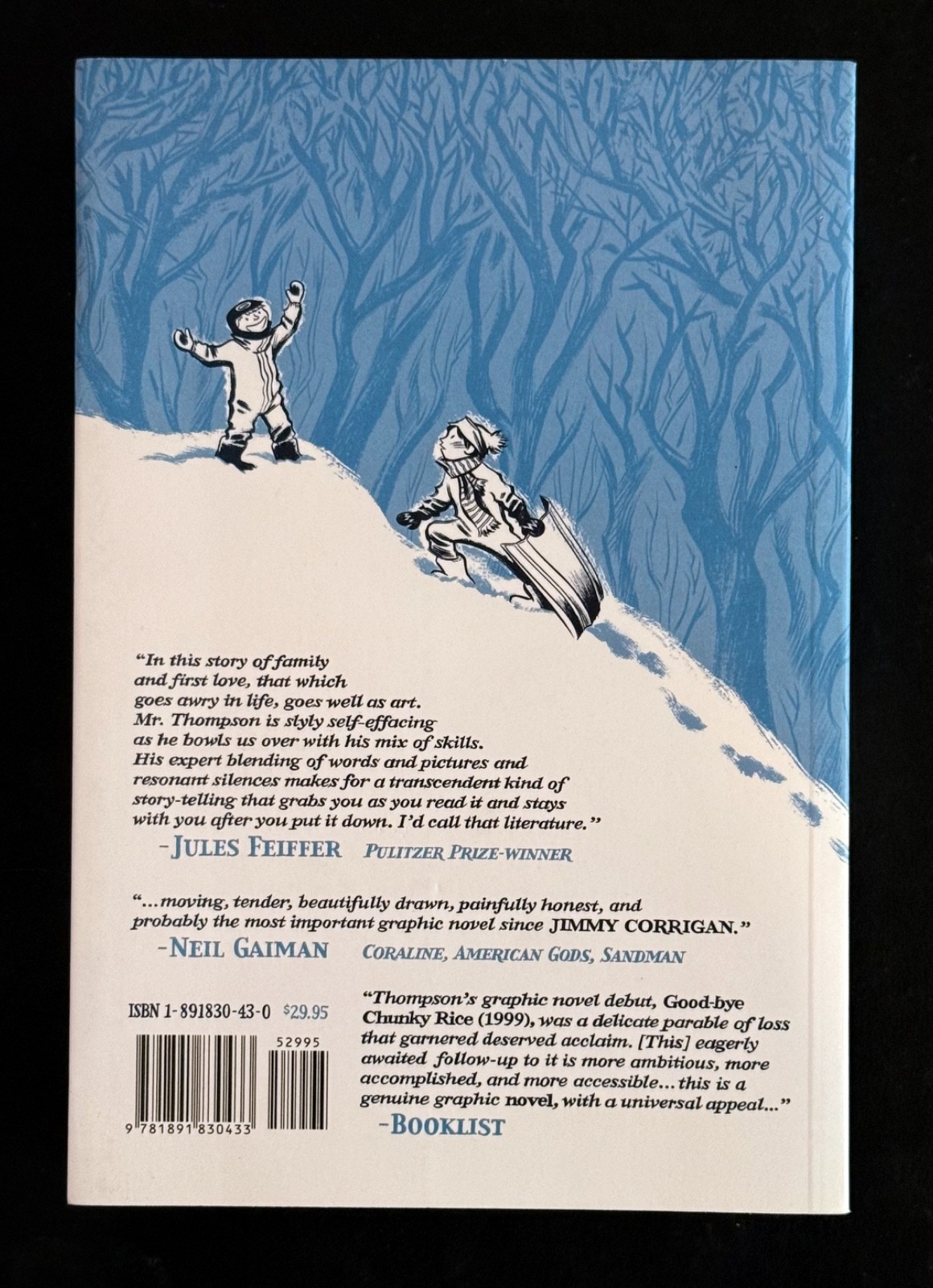Blankets Craig Thompson Top Shelf 2003 First Printing Graphic Novel Near Fine