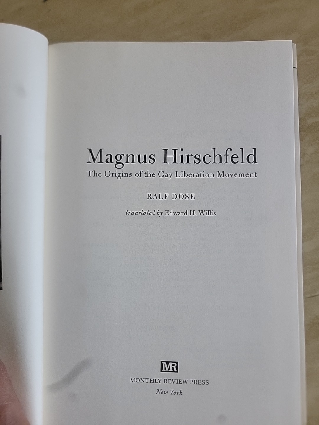 Magnus Hirschfeld: The Origins of the Gay Liberation Movement by
