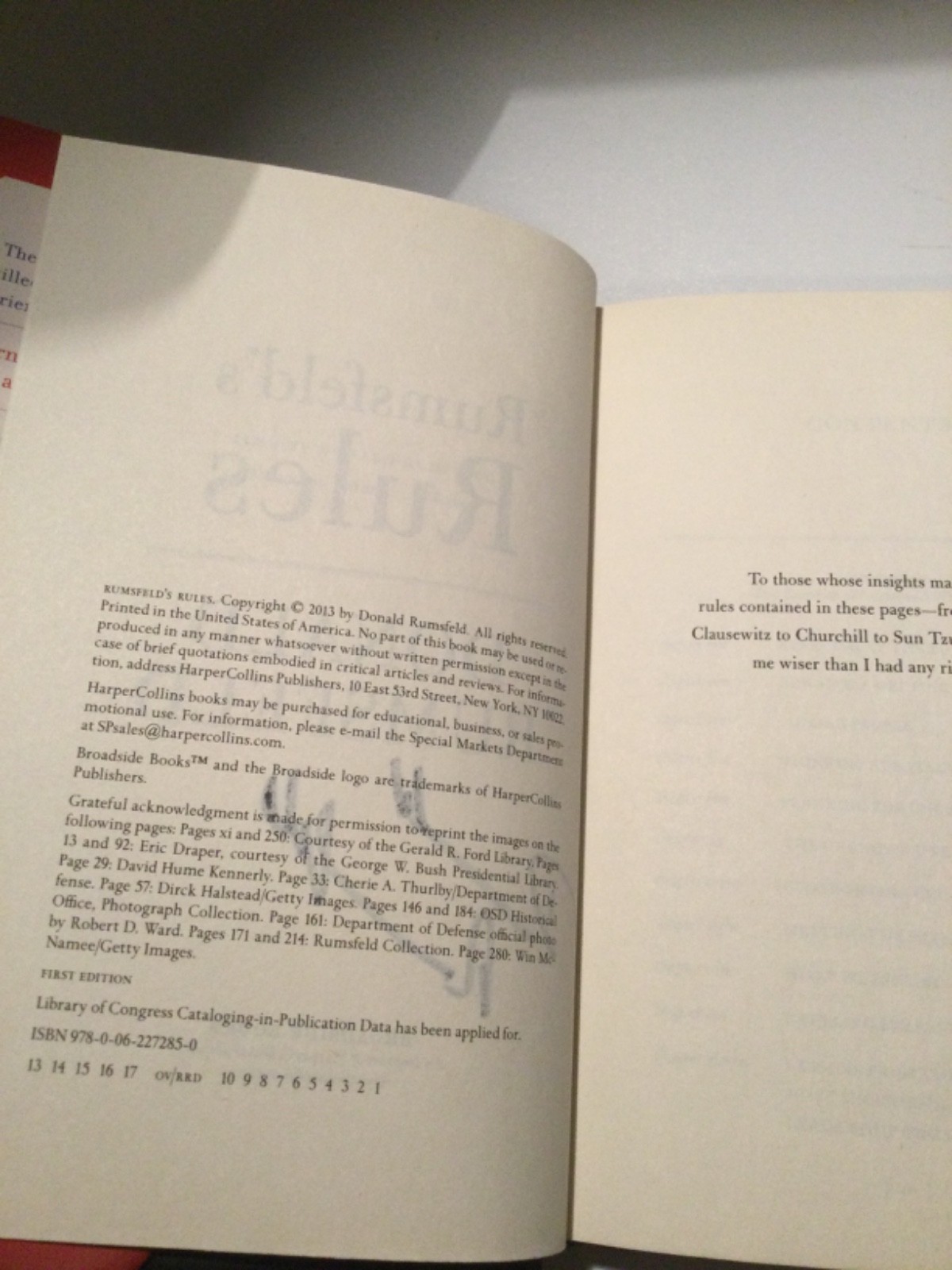 RUMSFELD’S RULES (2013) Donald Rumsfeld SIGNED HC 1st Ed. – Leadership Lessons