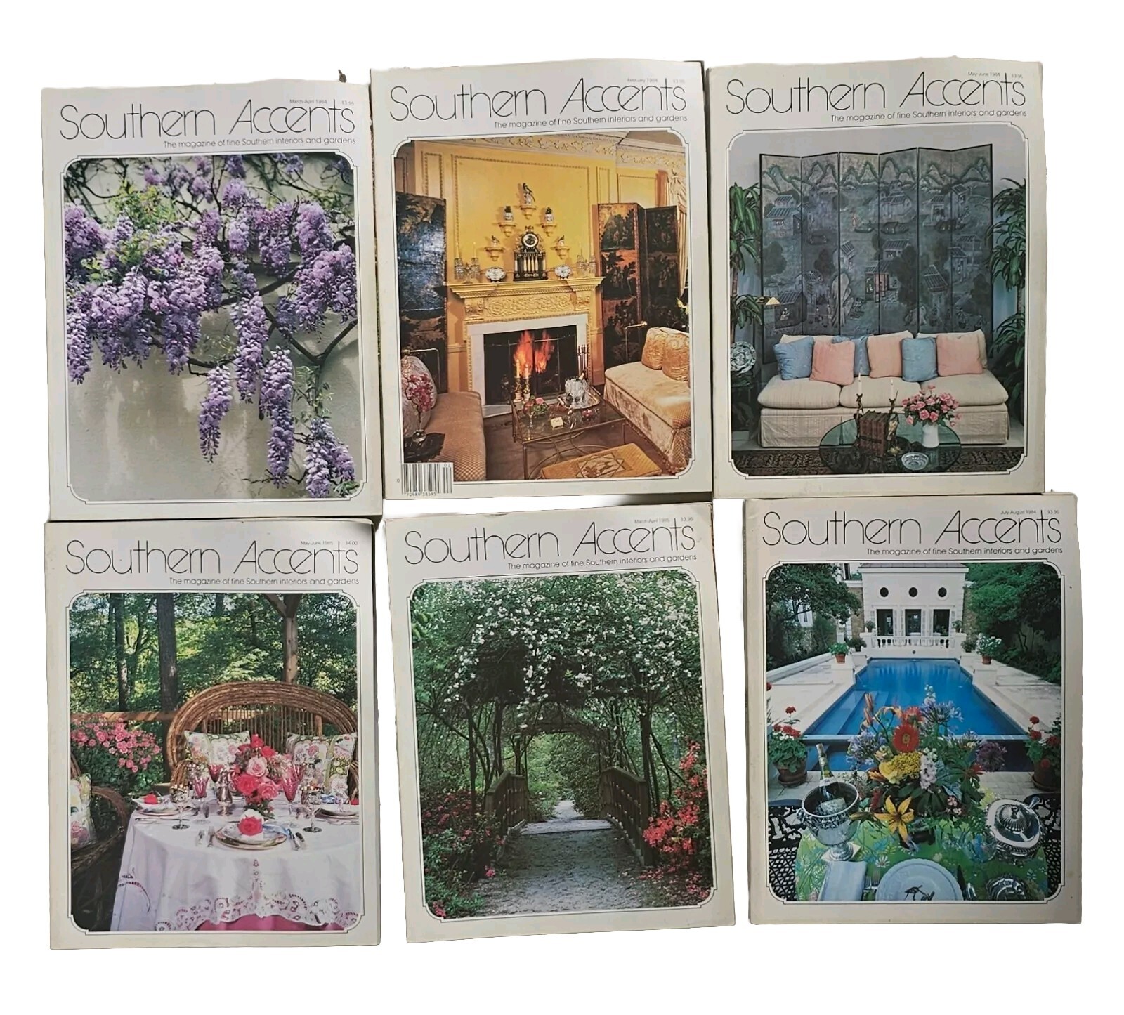 Southern Accents Magazine Lot Of 6 Issues 1984 & 1985 Printings Multi Month
