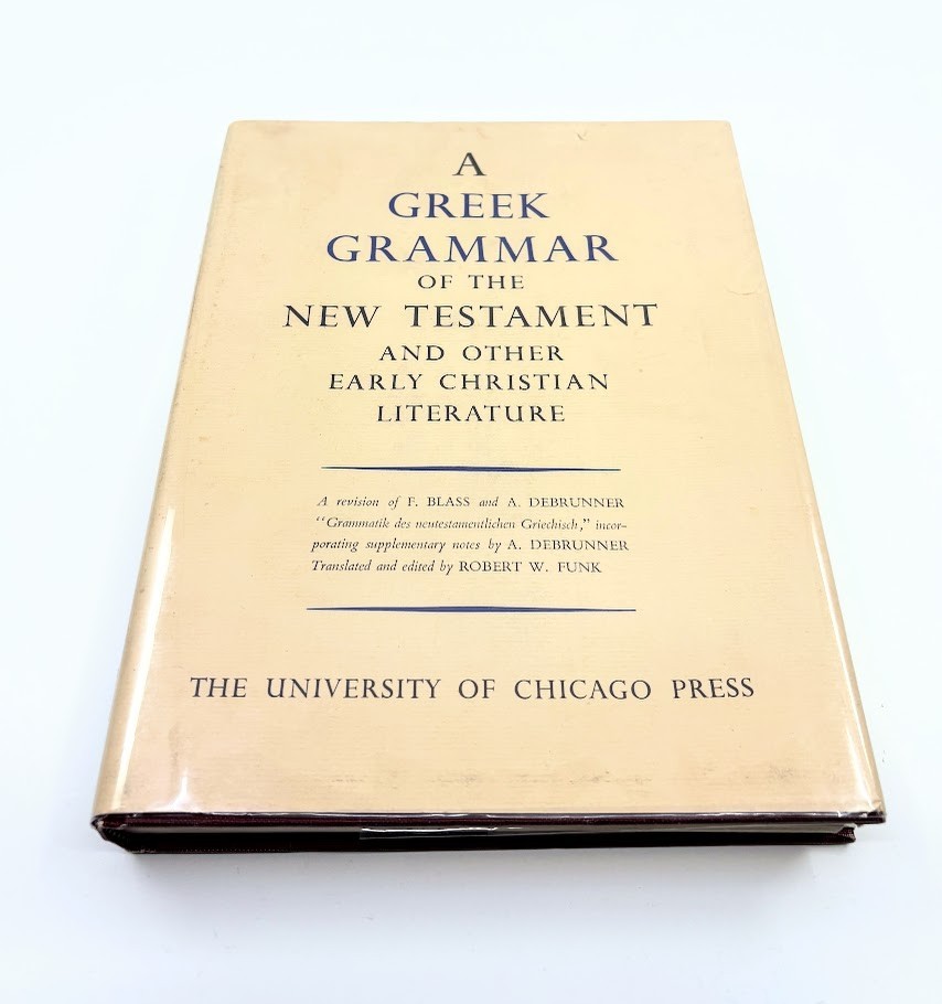 Greek Grammar New Testament Blass Debrunner Funk 1961 HC w/DJ 10th Printing