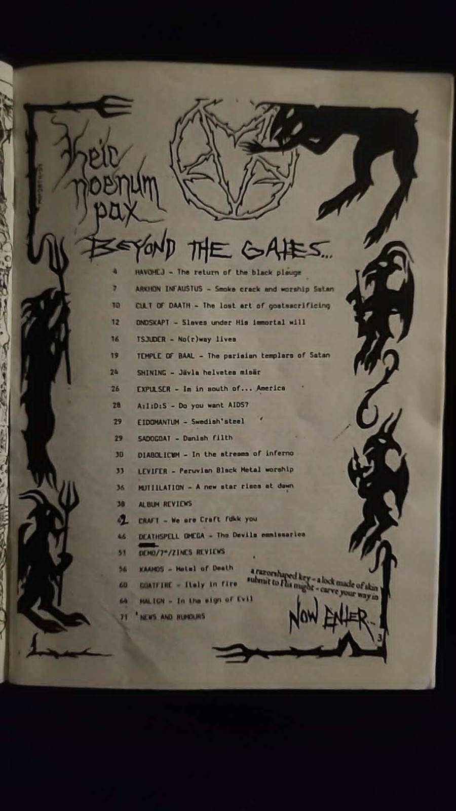 Hellish Massacre Fanzine #3, 2nd Ed. (Sweden) Watain P. Forsberg/E Danielsson