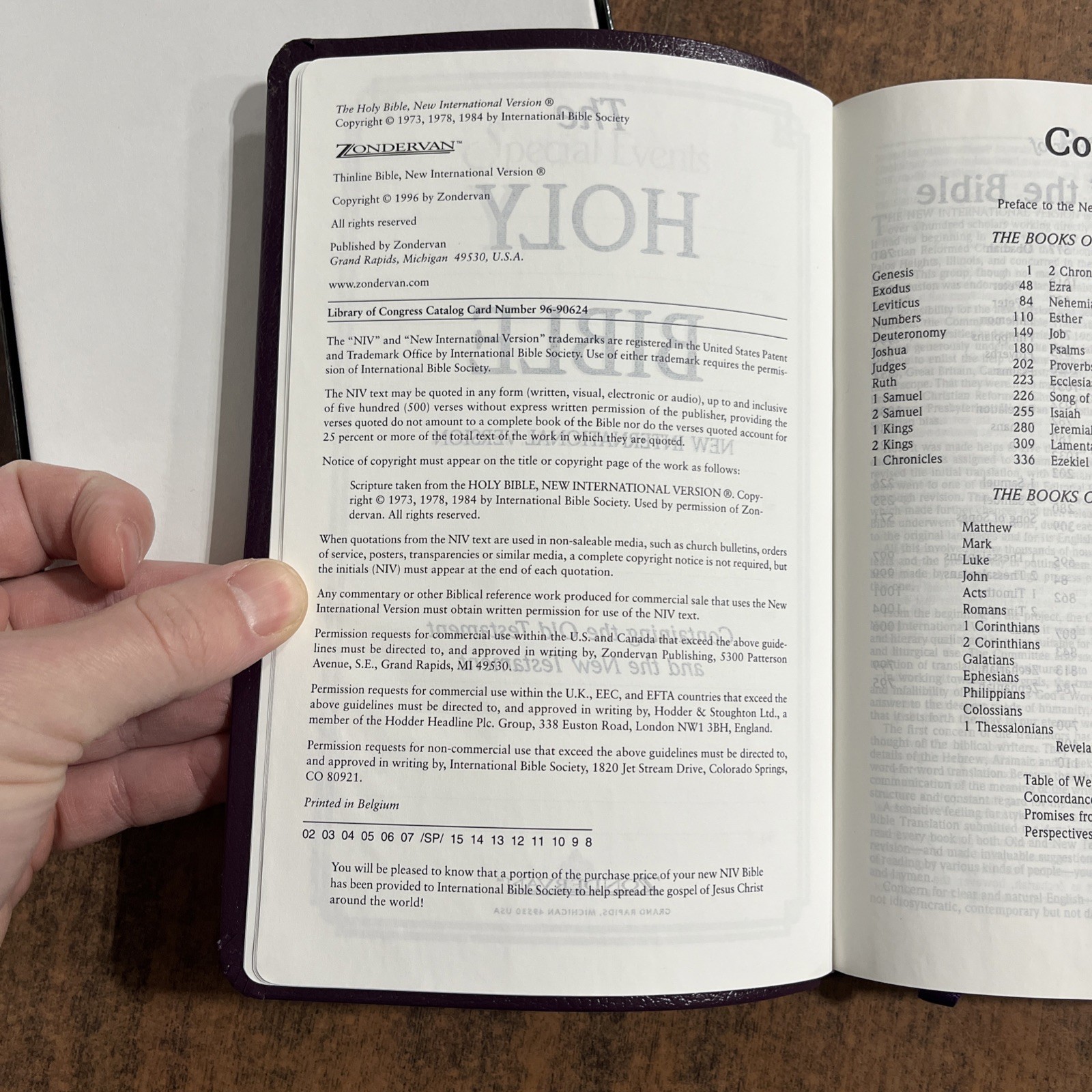 NIV 1984 Thinline Bible – Eggplant (Purple) Bonded Leather – Out Of Print 84