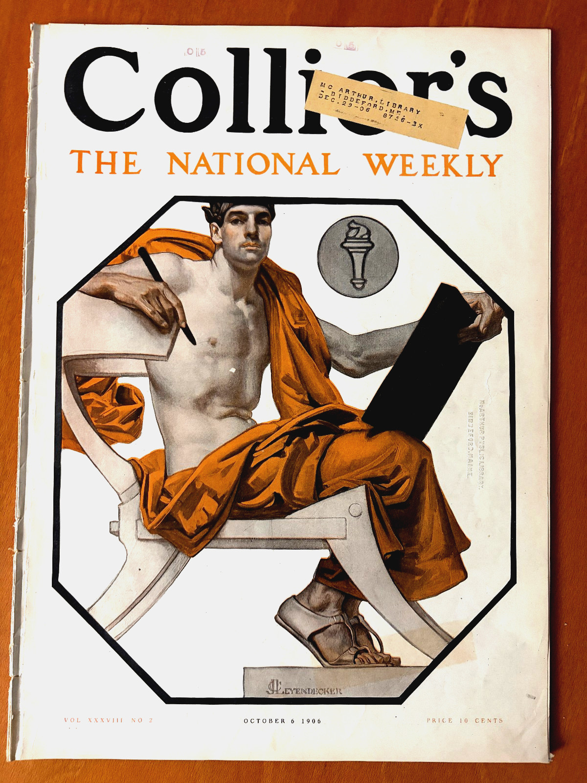 Collier’s Mag October 6 1906 Sexy SCRIBE – JC Leyendecker Art – from Bound Book