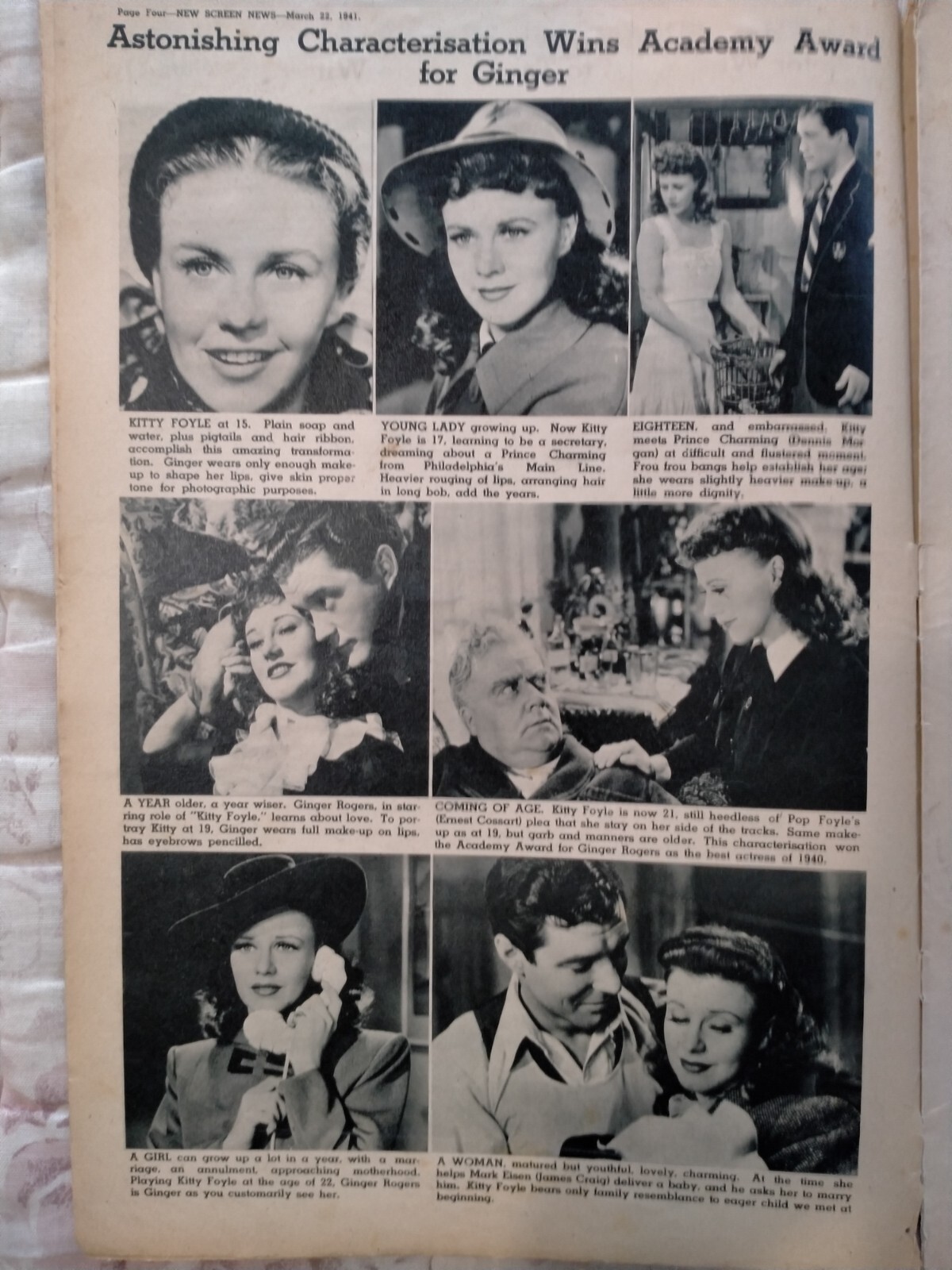 Oz New Screen News – ’41, Brenda Marshall, Ginger Rogers, John Payne, Rare !