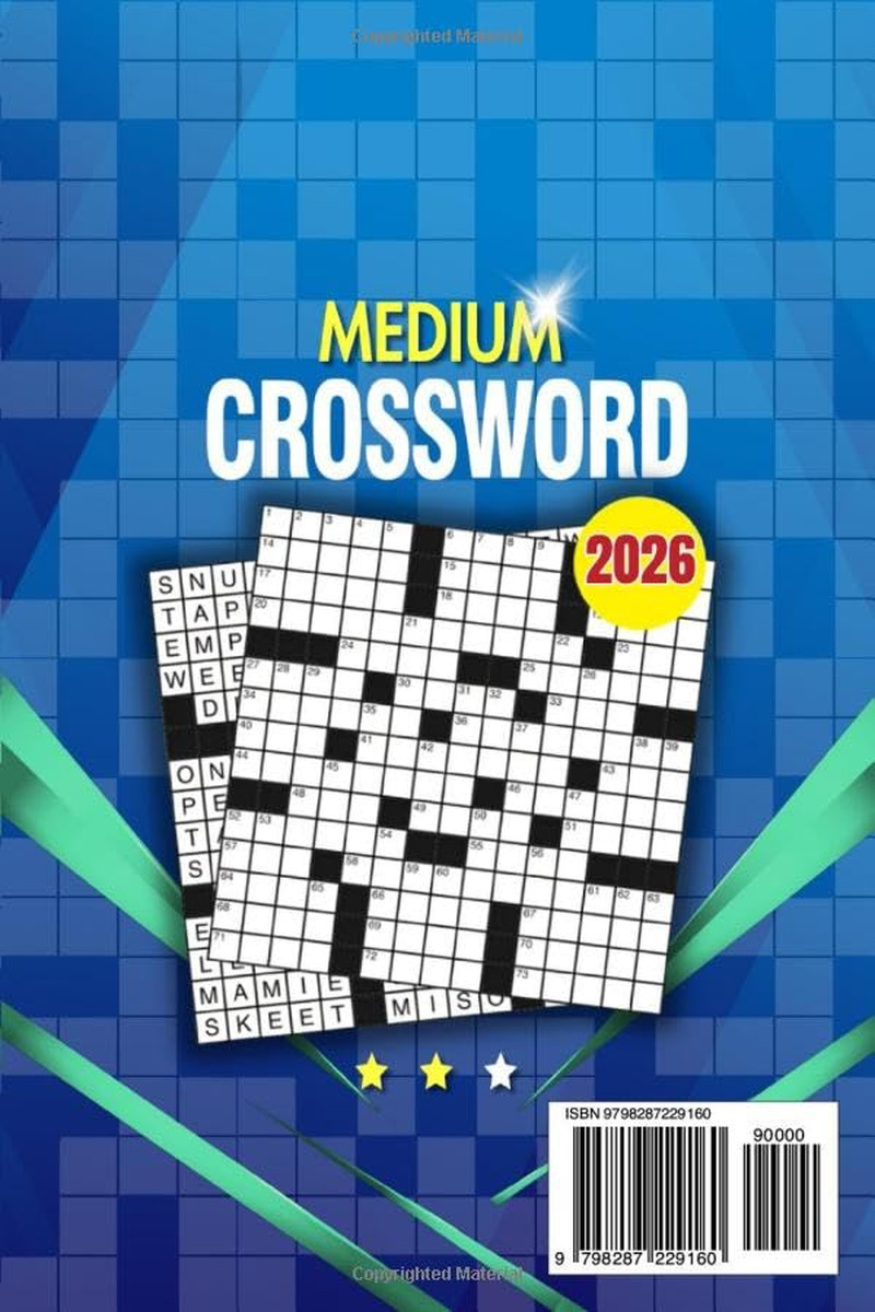 Medium Crossword Puzzle Book for Adults: 90 Puzzles – Fun and Focused Challenges