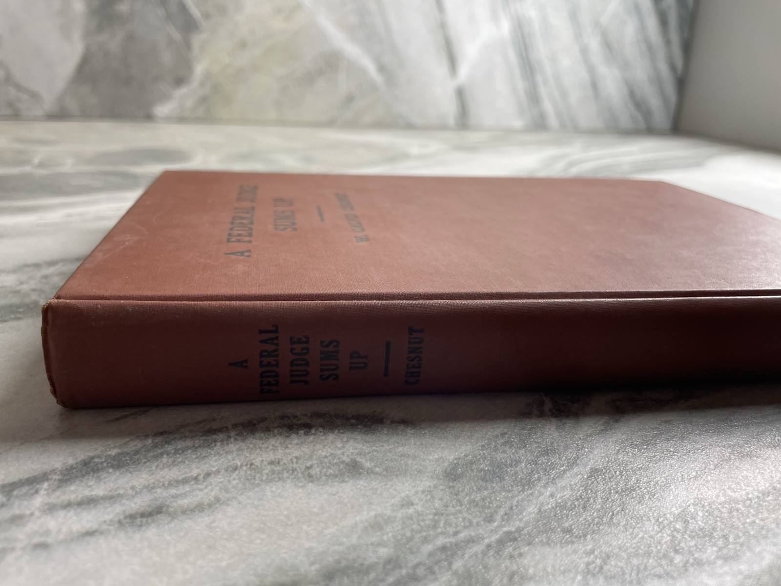 A Federal Judge Sums Up by W. Calvin Chesnut Priv Pub MD Judge SIGNED HC VTG