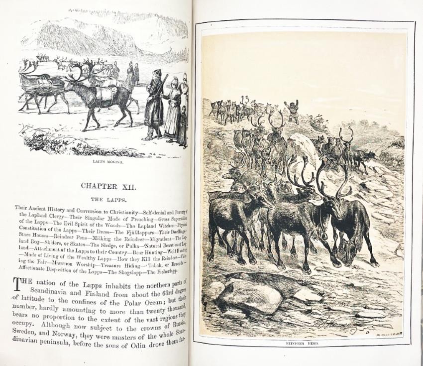 Antique 1892 THE POLAR WOLRD Exploration Maps Whaling Esquimaux FINE BINDING