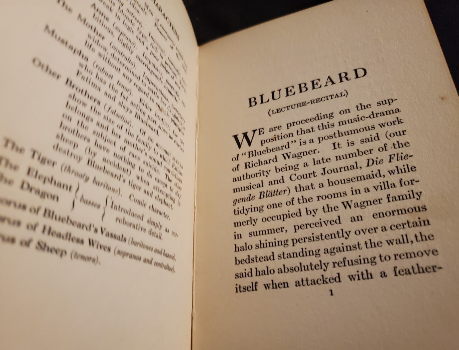 Orig. Vintage book: BLUEBEARD Musical by Kate Douglas Wiggin, 1914, 58 pages