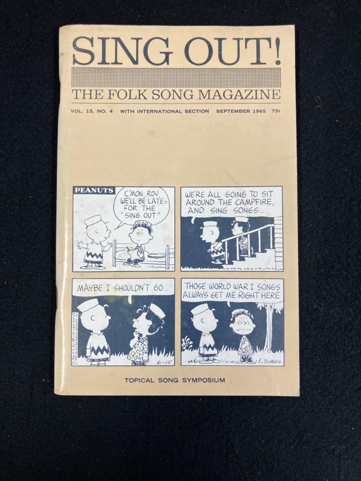 SING OUT! THE FOLK SONG MAGAZINE VOL 15 NO 4 1965 BOB DYLAN CHUCK BERRY GRETSCH