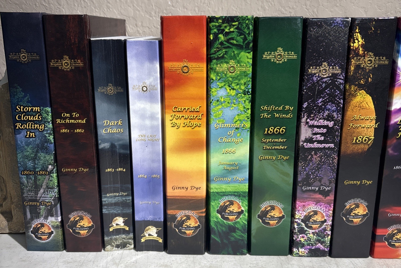 Ginny Dye THE BREGDAN CHRONICLES 17 Vols almost Complete Set – HC & PB 1860-1873