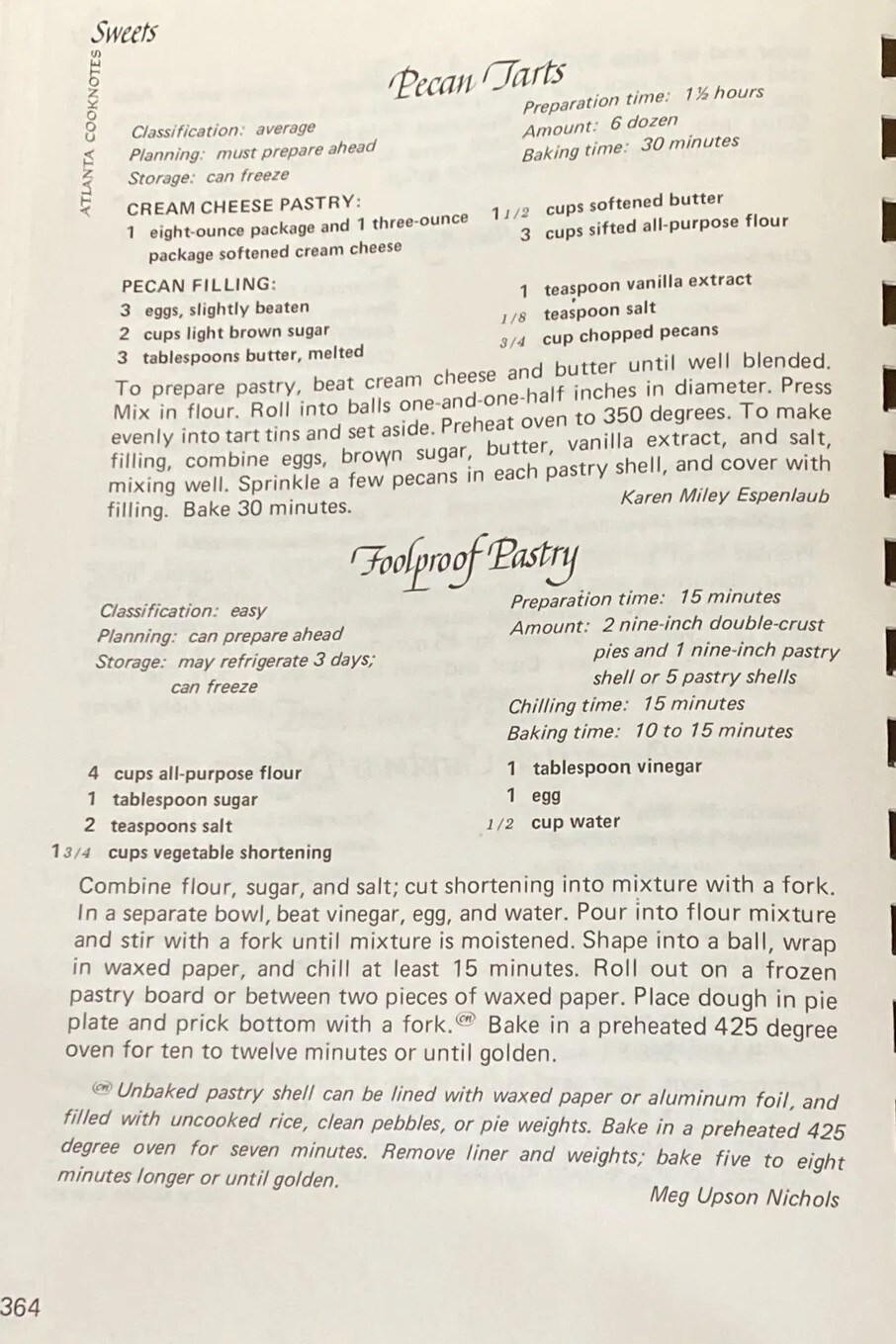 Atlanta Cooknotes The Junior League of Georgia 1983 Spiral 440 Pages Cookbook