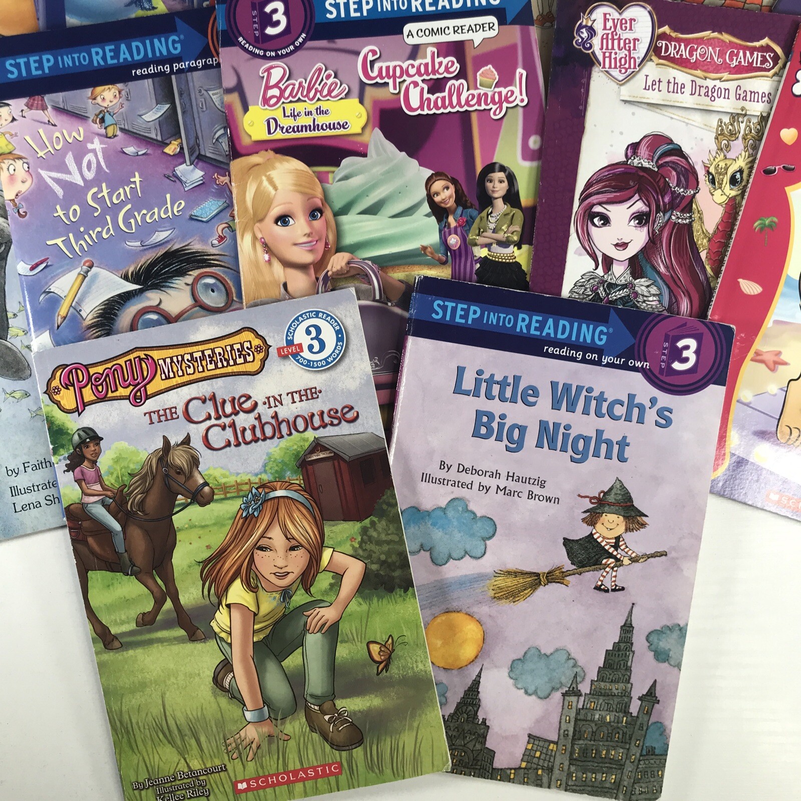 Random Lot of 10 Level 3 Step Into Reading | I Can Read | Learn To Read FOR GIRL