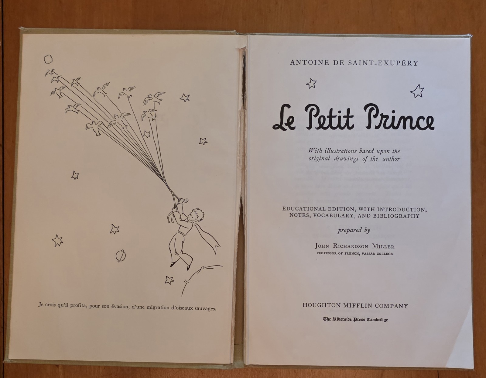 The Little Prince 1946 Educational Edition in French “Le Petit Prince” w/vocab