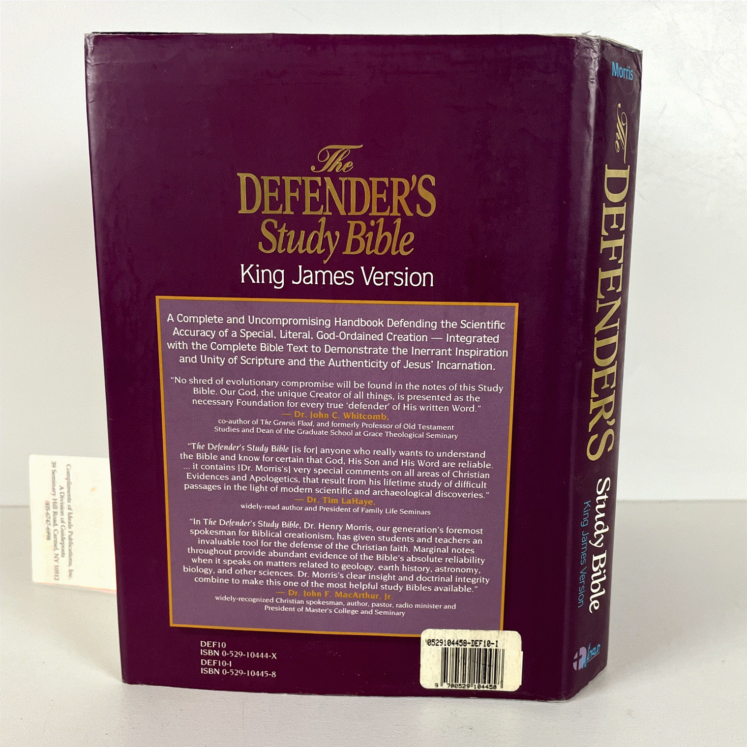 Defender’s Study Bible King James Version Dr. Henry M. Morris World Publishing