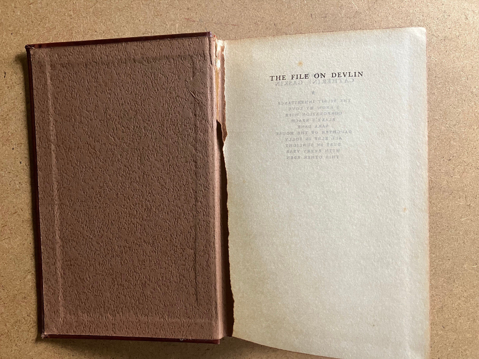 The file of devlin by Catherine Gaskin 1965 The Companion Book Club Edition