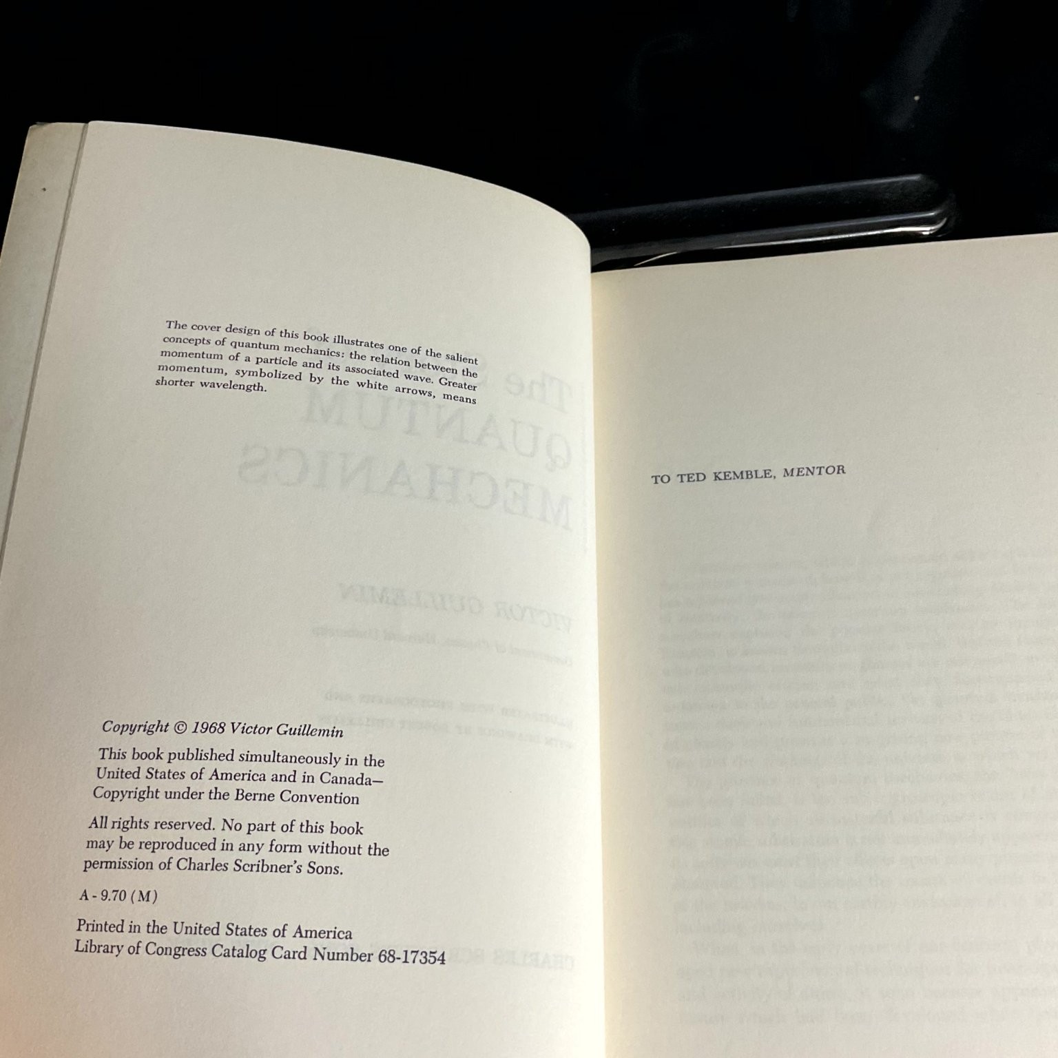 The Story of Quantum Mechanics Victor Guillemin 1968 Physics Illustrated
