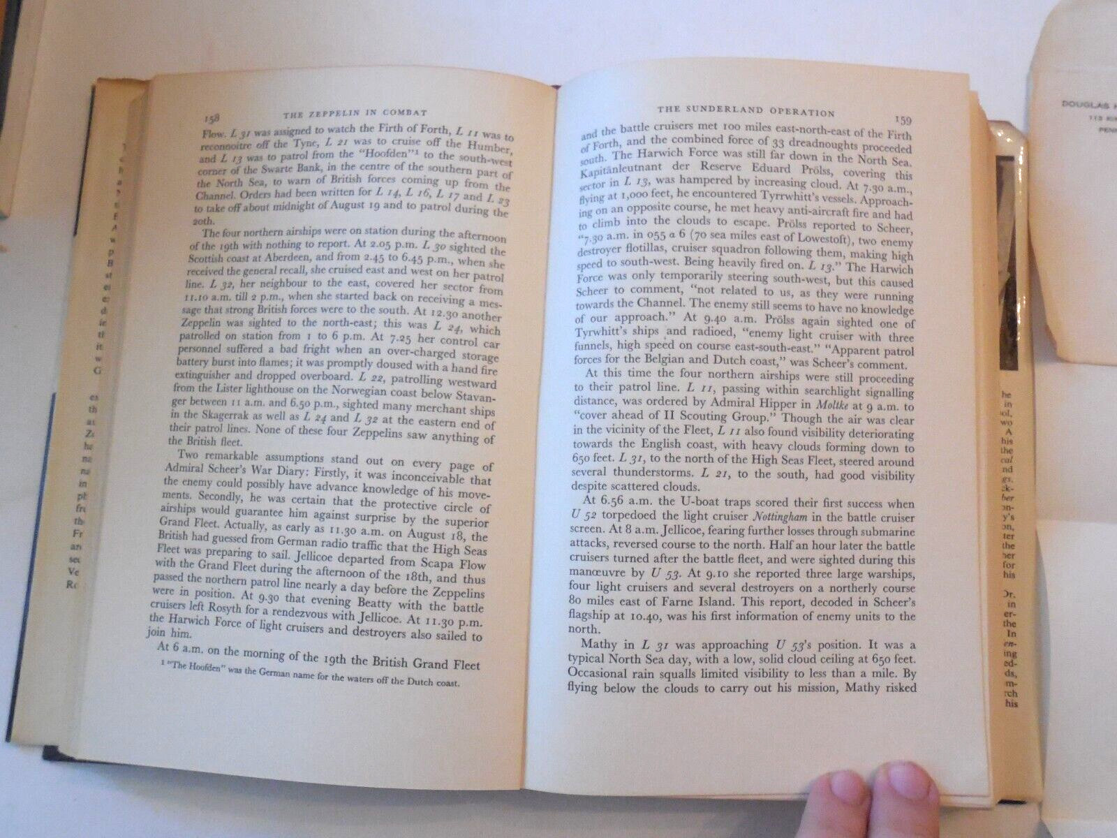 1962 The Zeppelin In Combat by Douglas Robinson HB w/ Signed Letter from Author