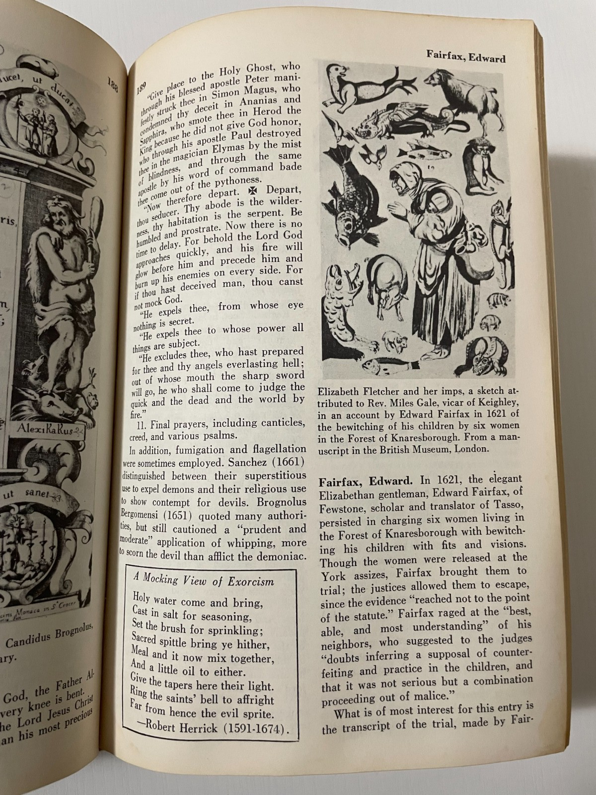 1959 Encyclopedia of Witchcraft Demonology Robbins 1st Ed + Leather Occult Case