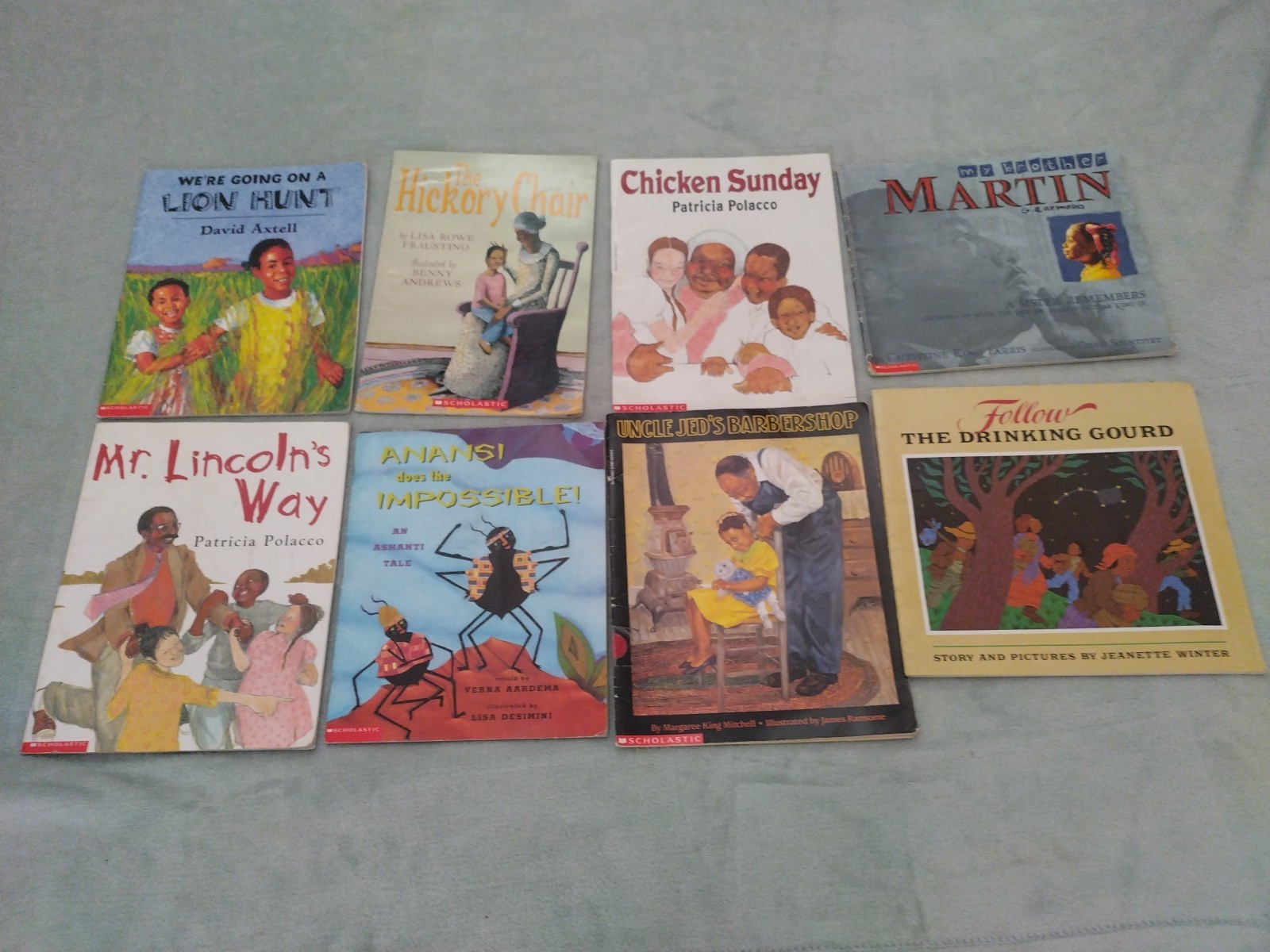 Lot Of 8 African American Childrens Picture Books Lincoln’s Way Lion Hunt Martin