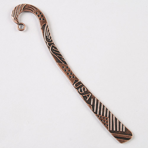3pcs 122x11mm Hook:21mm Copper Tone “USA” Bookmarks 122x11mm H3553