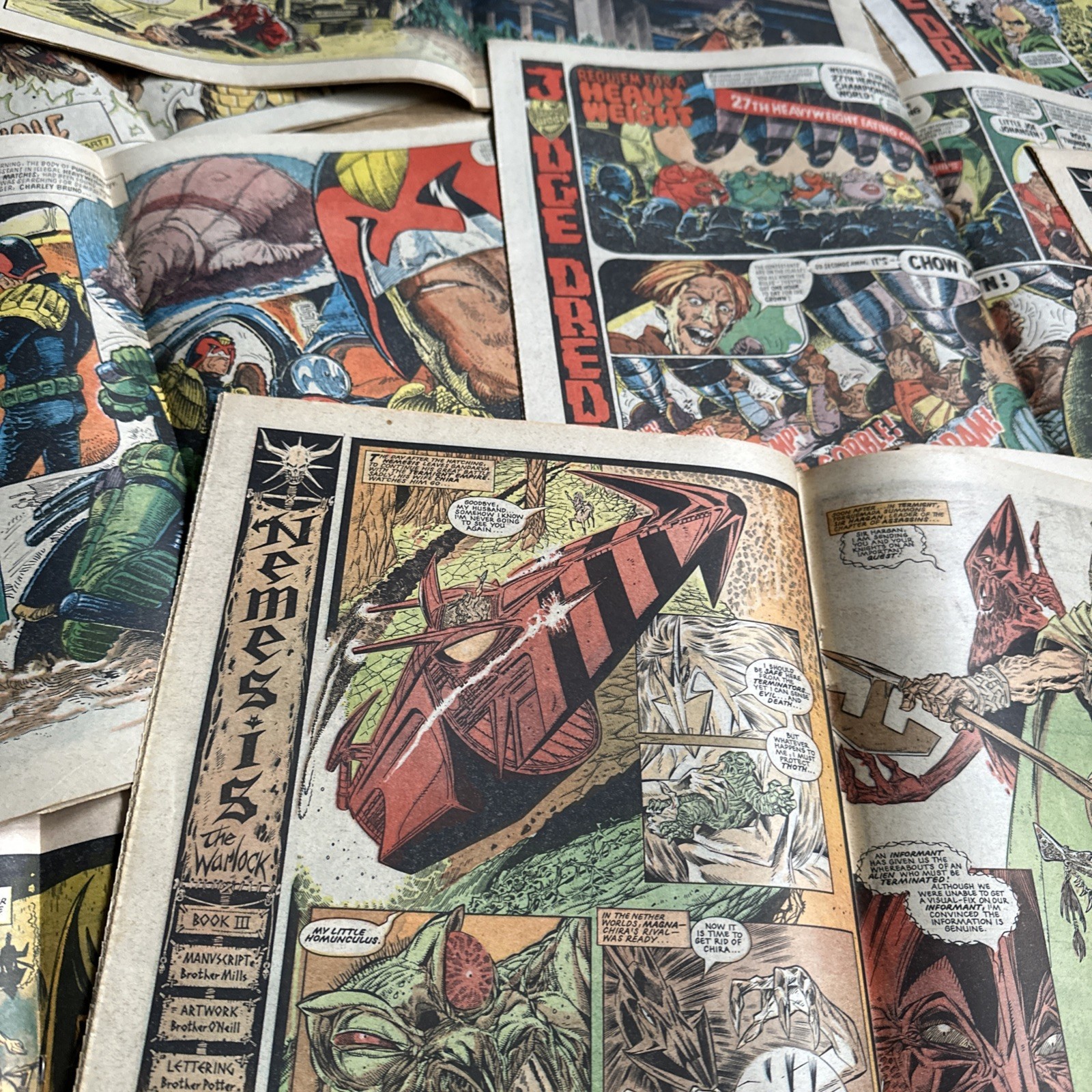 2000AD Progs Judge Dredd issues 321 – 339 job lot
