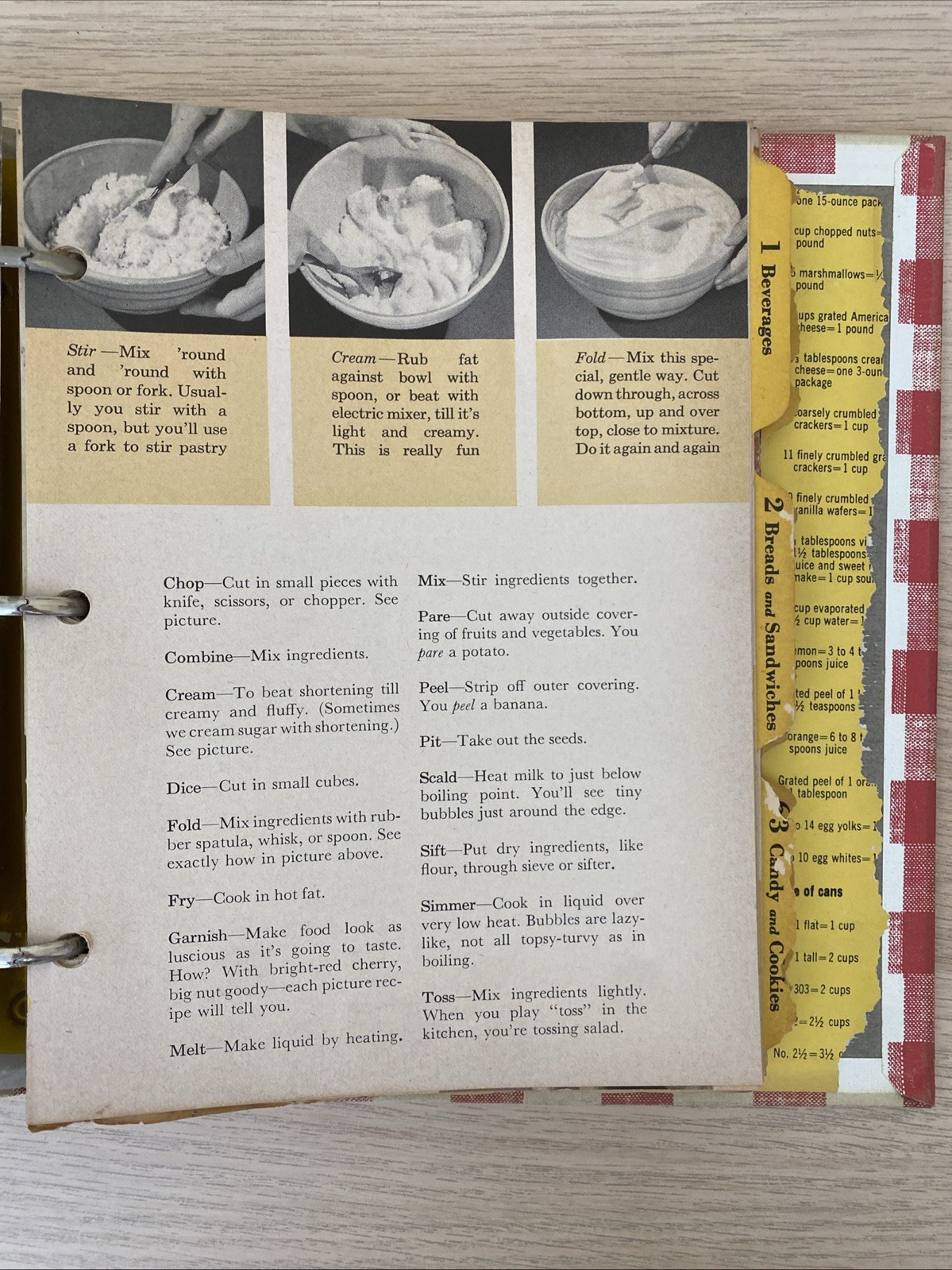 Better Homes and Gardens Junior Cook Book 1955 First Edition 3-Ring HC Binder
