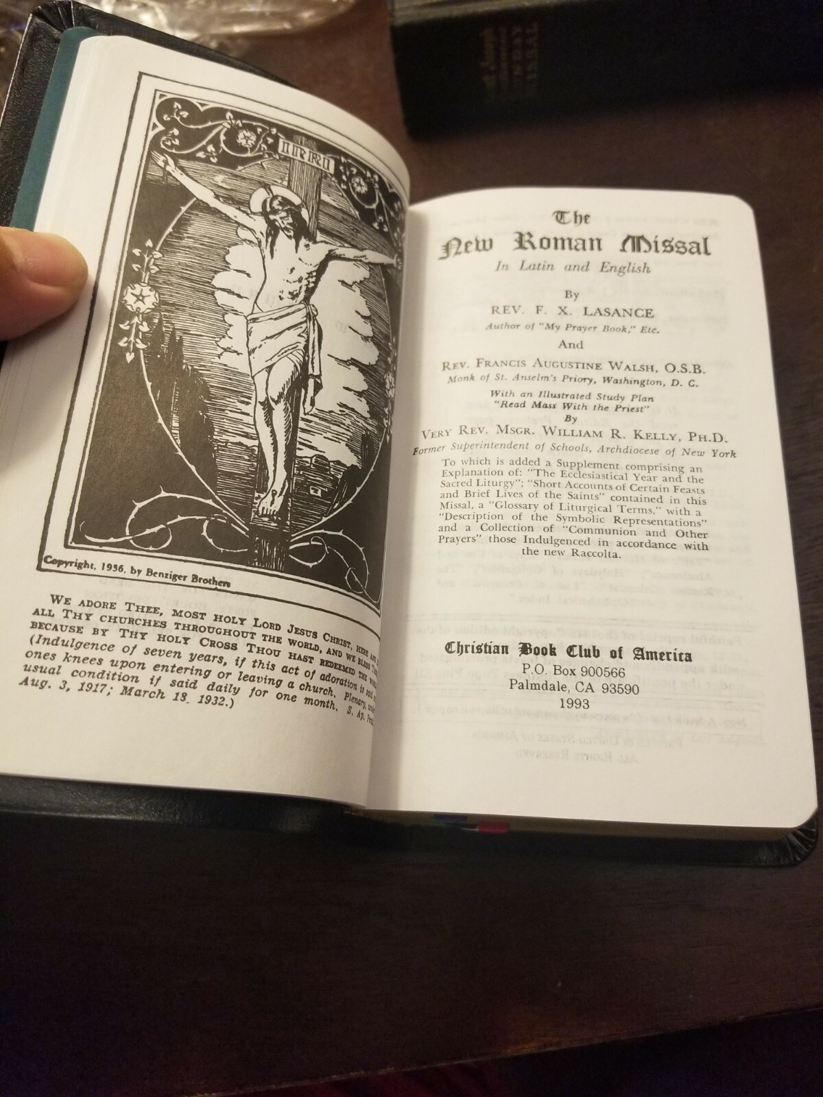 Father Lasance “The New Roman Missal” (1945) for the LATIN MASS – FREE SHIPPING