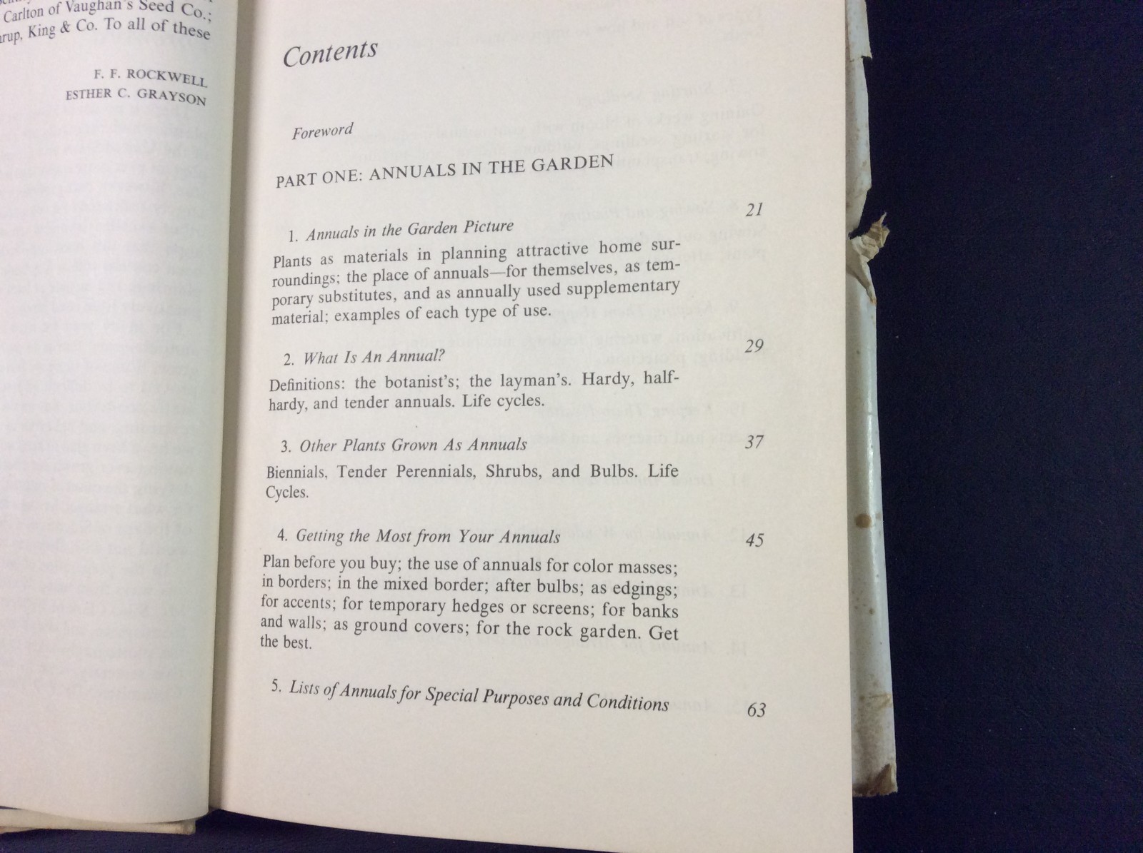 The Complete Book of Annuals F.F. Rockwell & Esther C. Grayson HC 1955 315 pages
