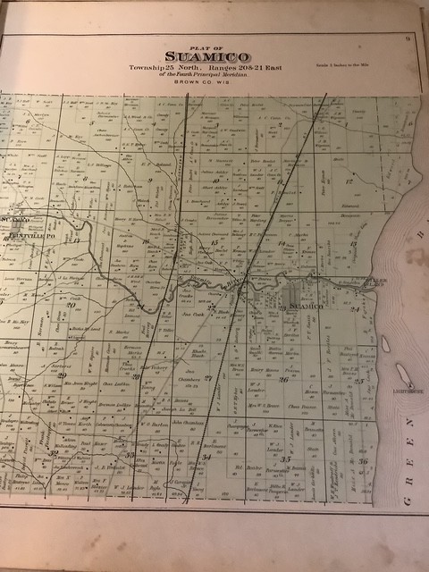 Wisconsin Atlas Plat Book Brown County 1889 History Color Maps Green Bay De Pere