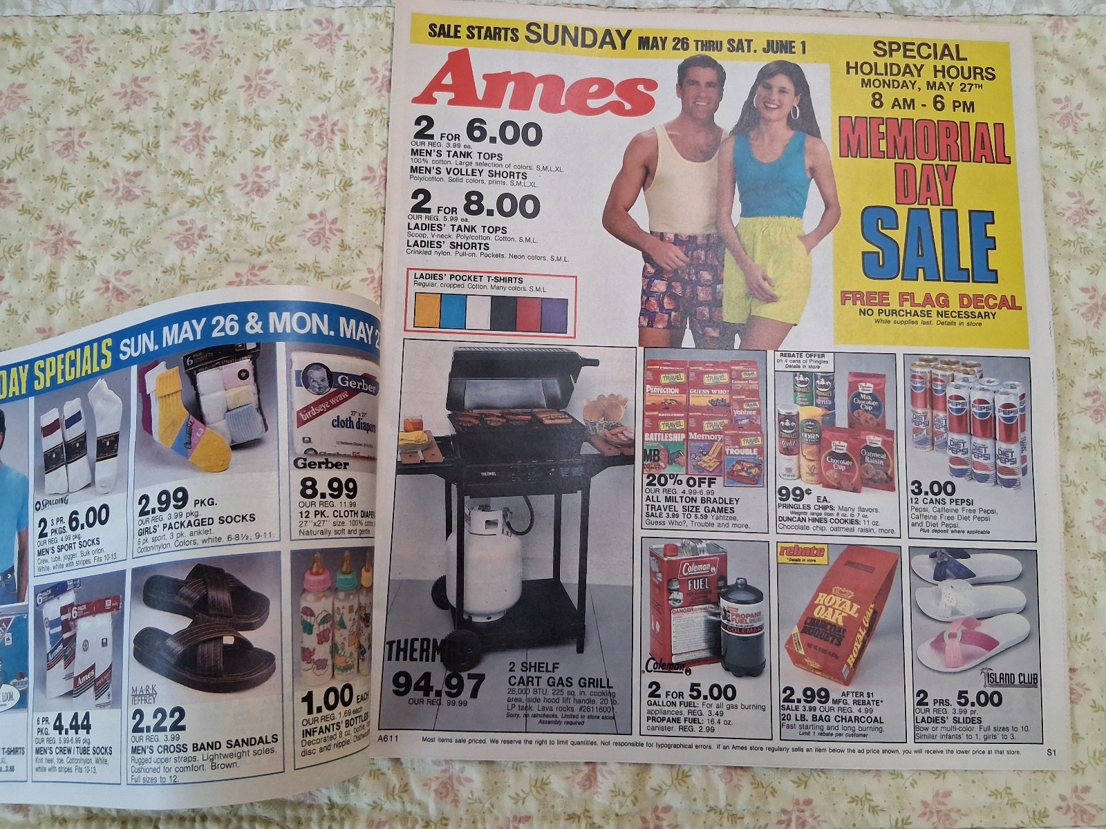 Vintage 1991 Ames Department Store Weekly Newspaper Flyer Ad Memorial Day