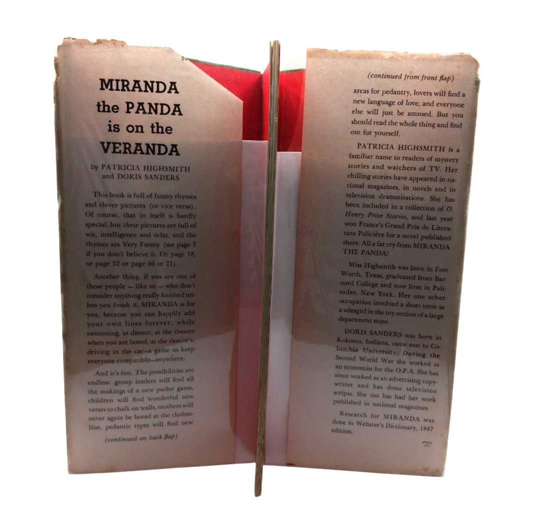 MIRANDA THE PANDA IS ON THE VERANDA – Doris Sanders; PATRICIA HIGHSMITH 1st 1958